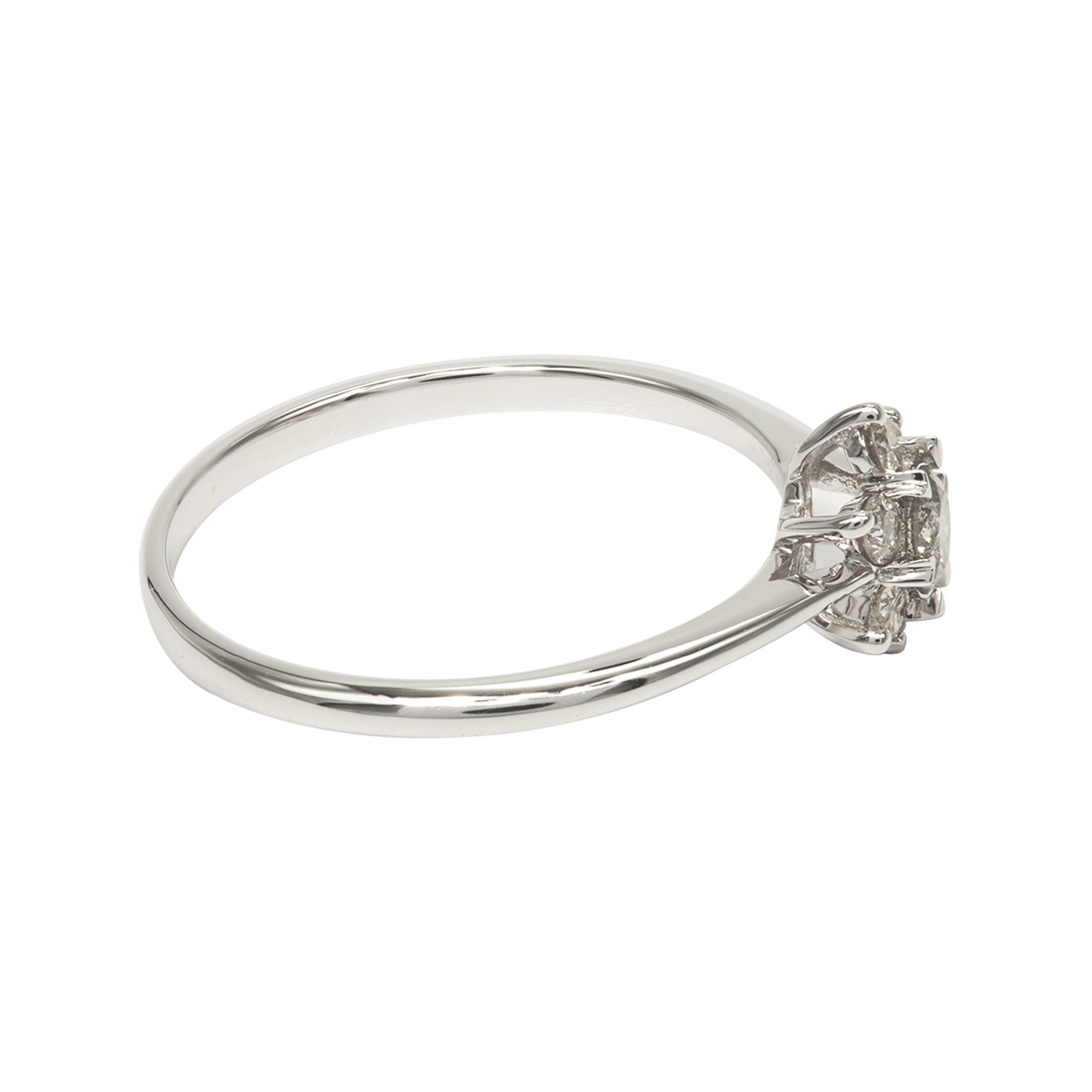ANILLO DE COMPROMISO FLOR CON DIAMANTES
