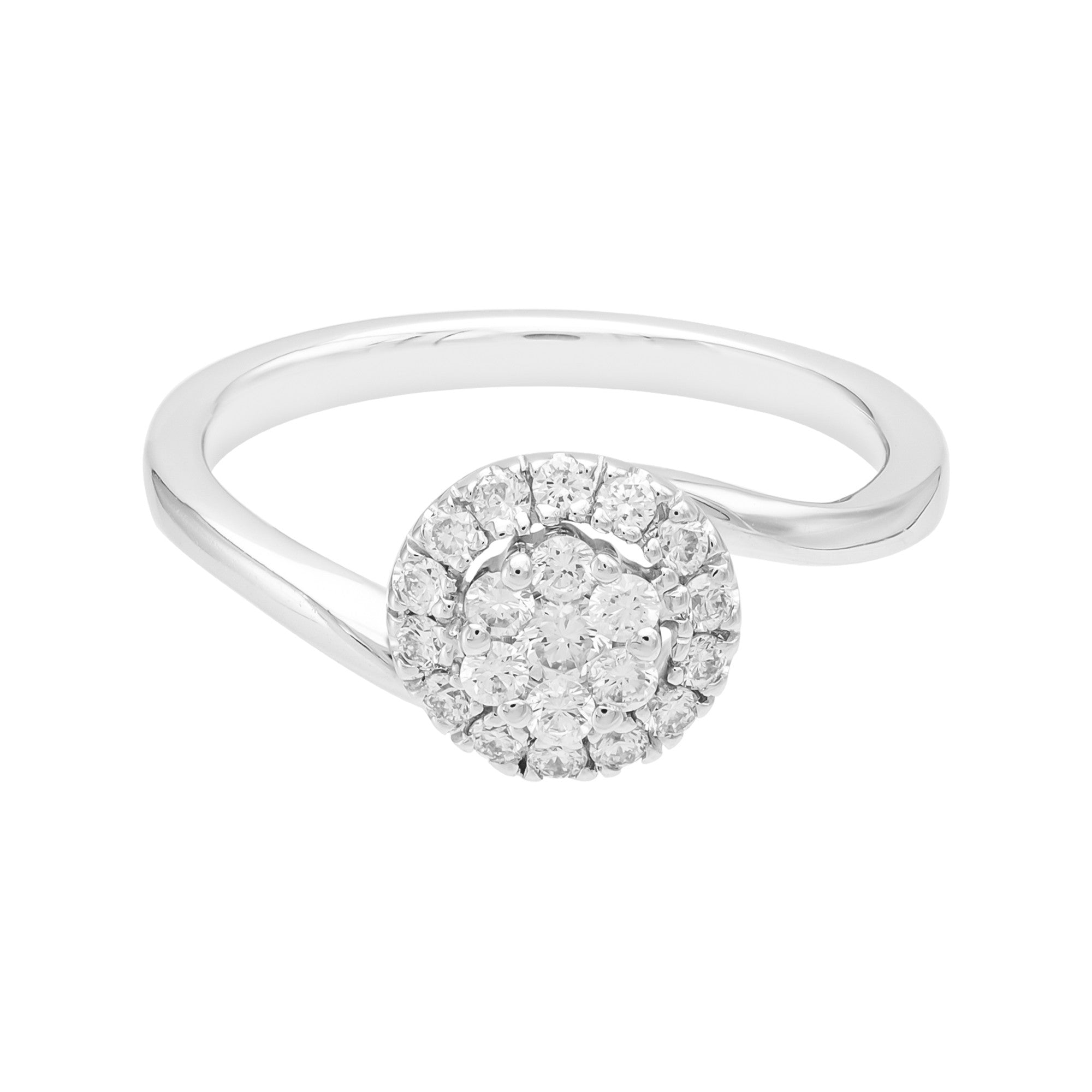 ANILLO DE COMPROMISO HALO CON DIAMANTES