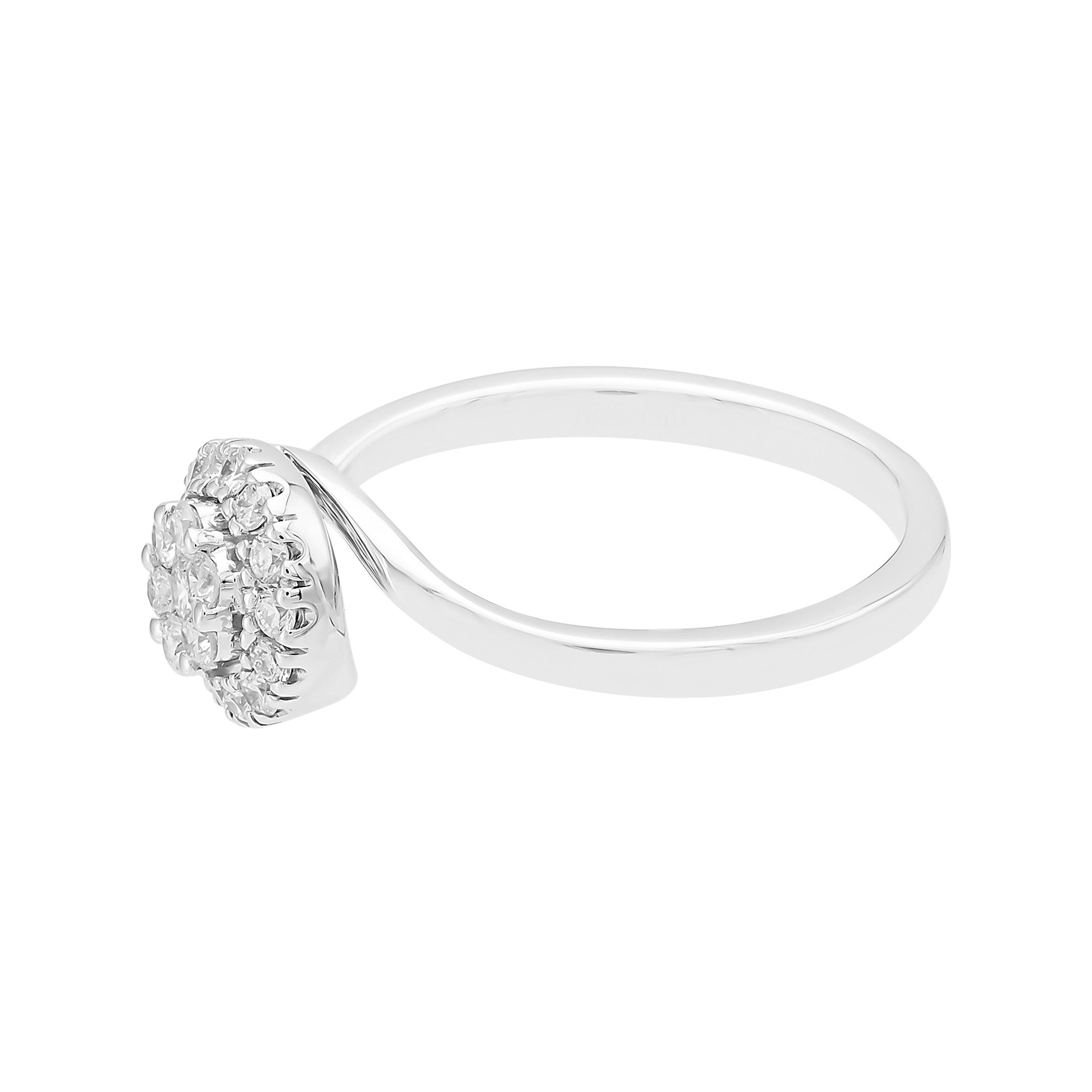 ANILLO DE COMPROMISO HALO CON DIAMANTES