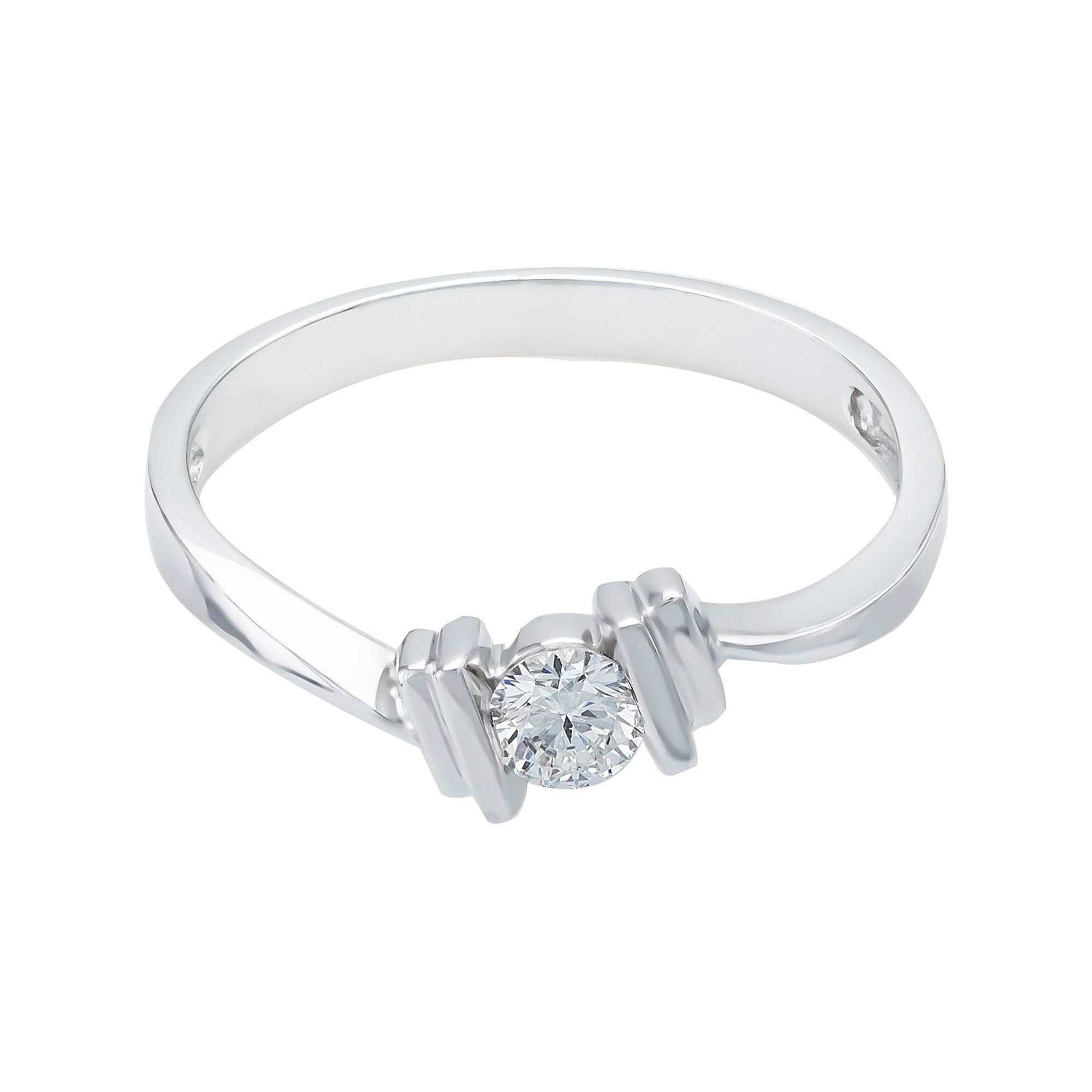 ANILLO DE COMPROMISO EN TENSIÓN CON DIAMANTE