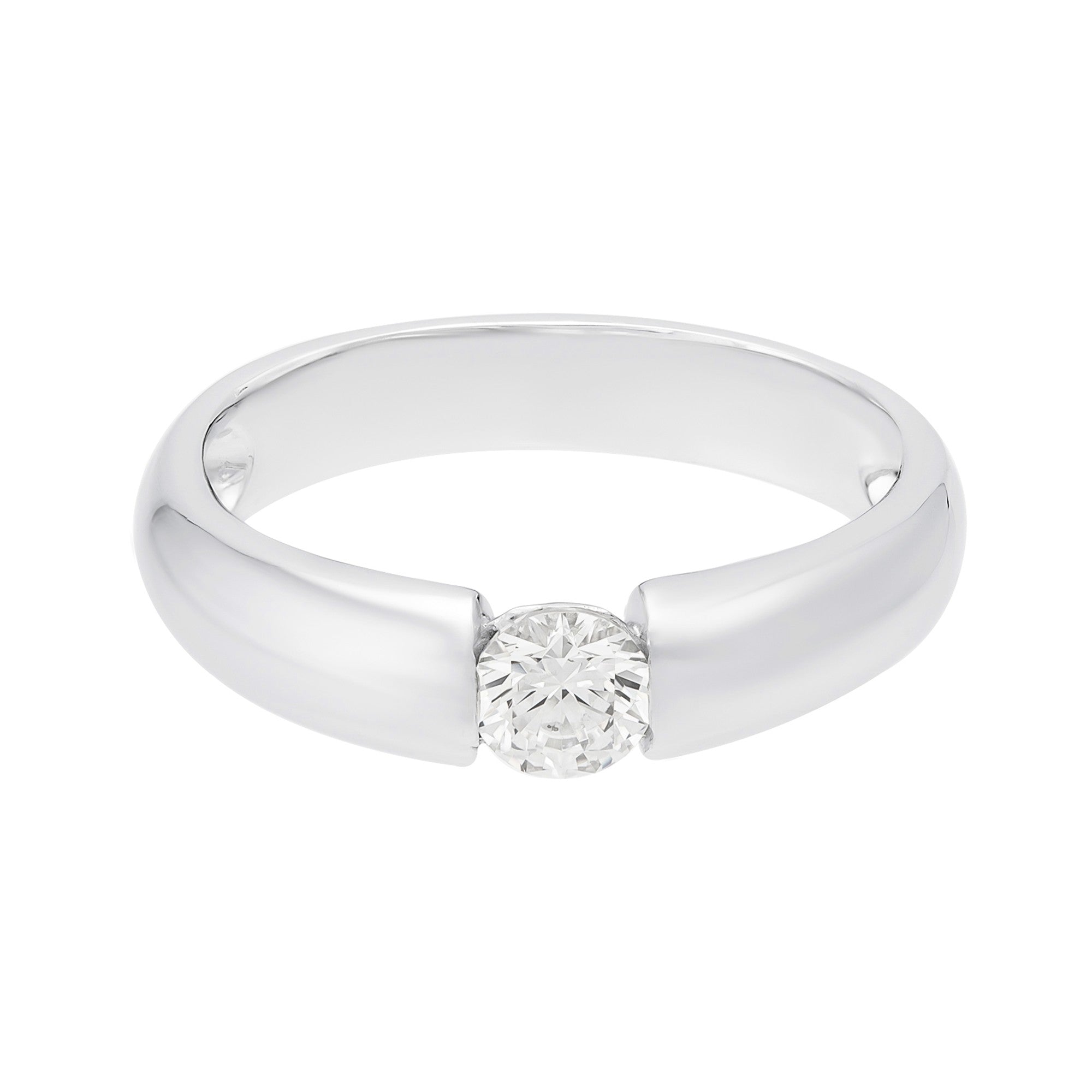 ANILLO DE COMPROMISO CON ZIRCÓN TENSIONADO