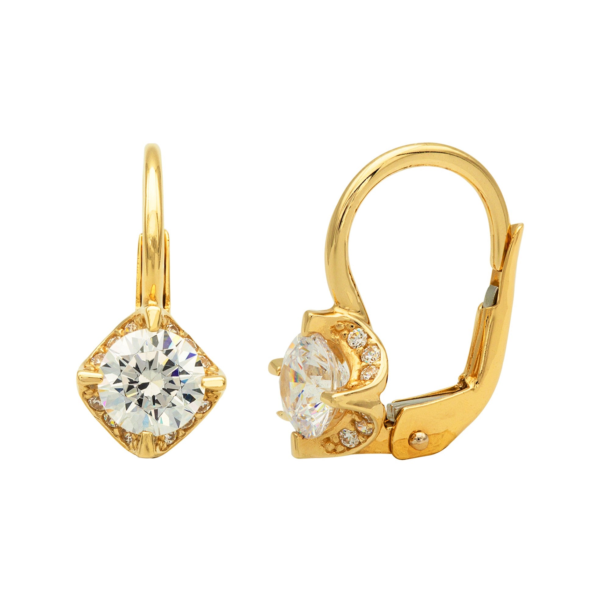 CANDONGAS CON ZIRCONES EN ORO AMARILLO