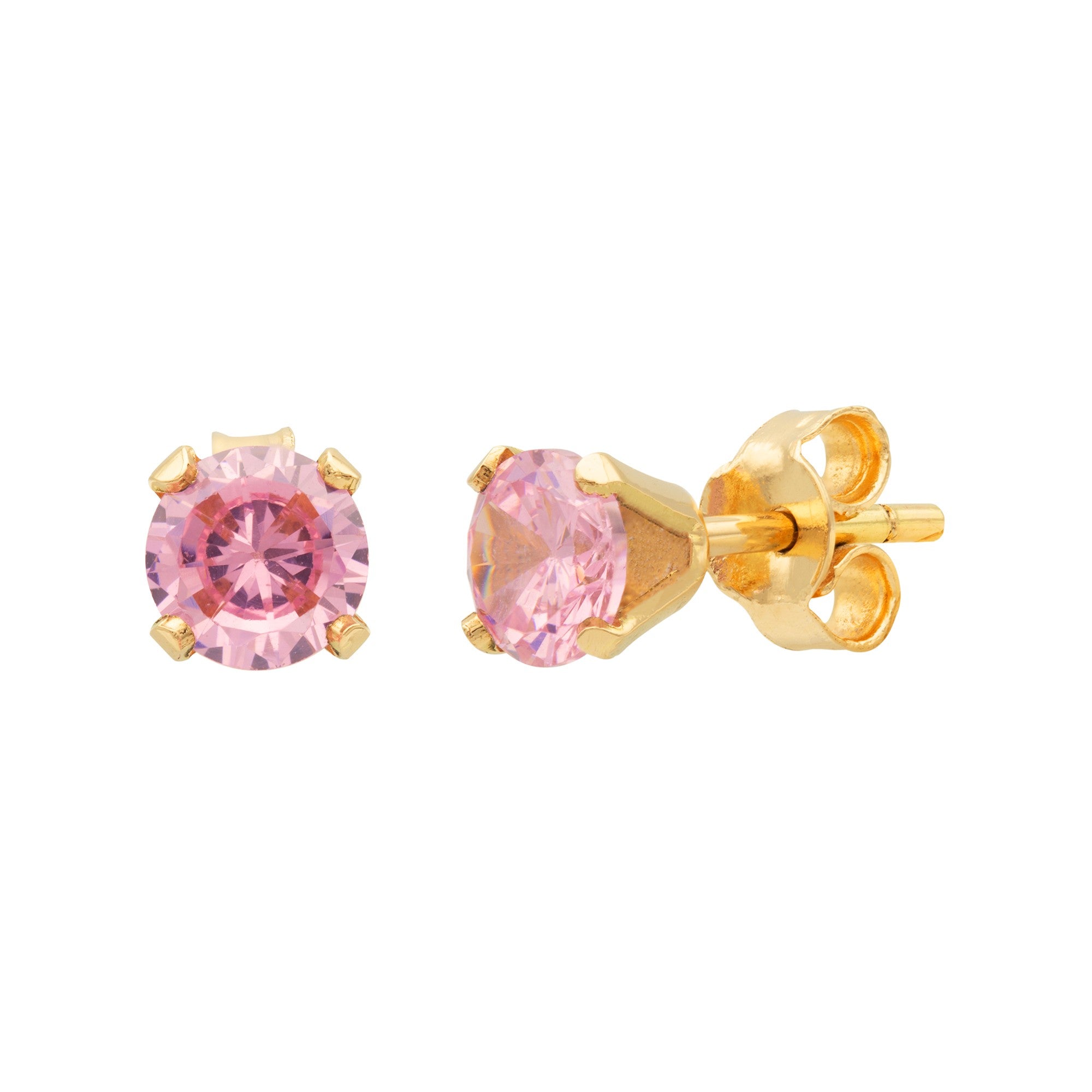 ARETES ZIRCÓN ROSADO