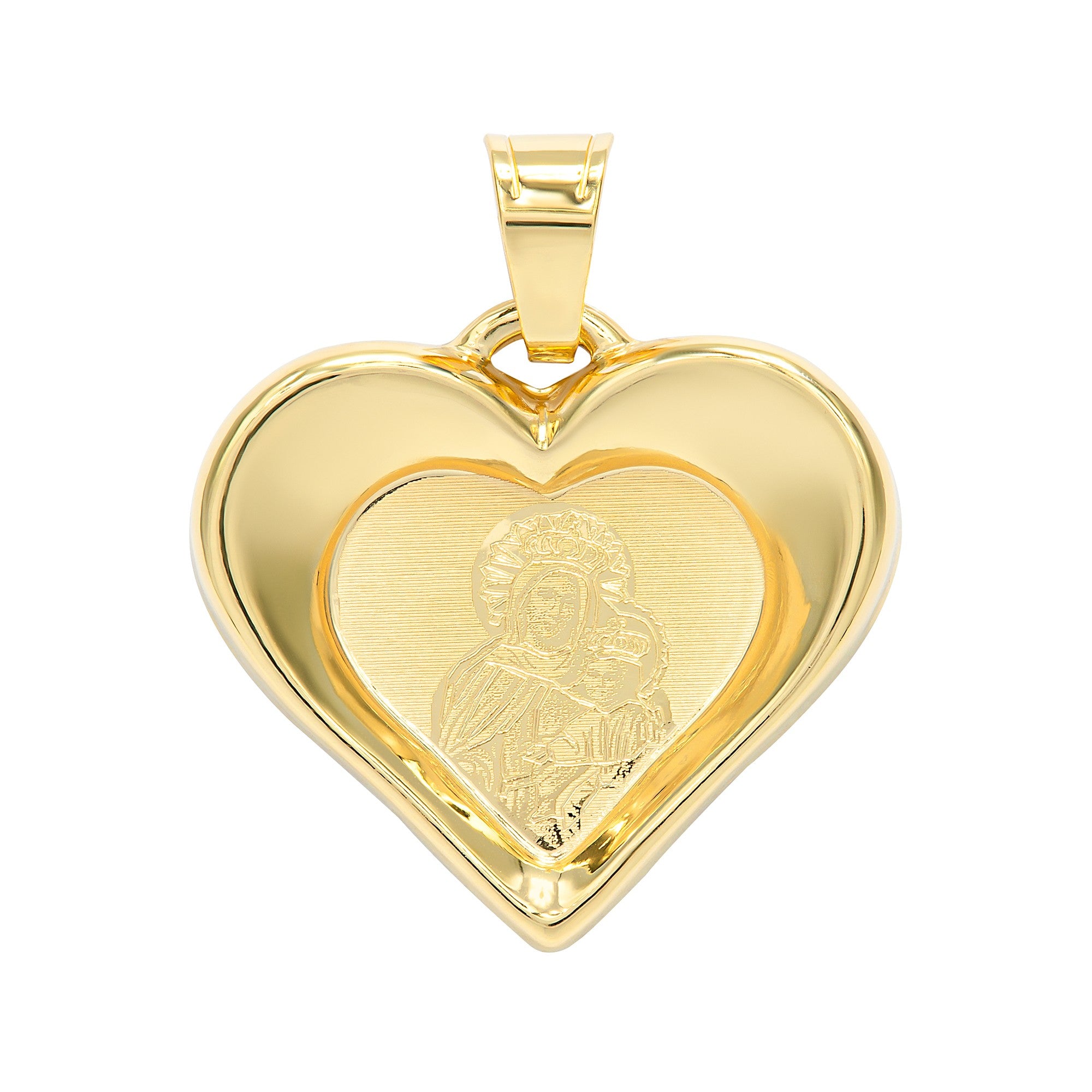 DIJE VIRGEN DEL CARMEN Y CORAZÓN
