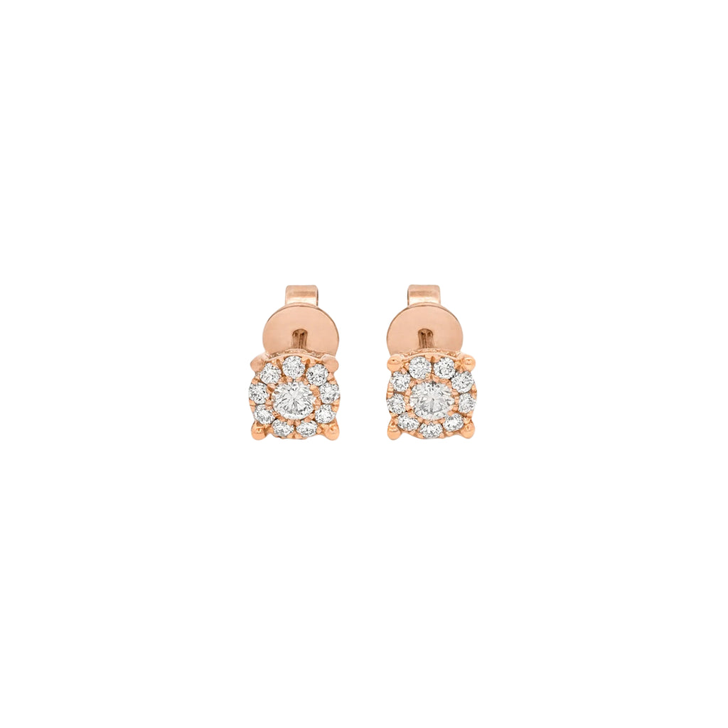 ARETES FLOR CON DIAMANTES