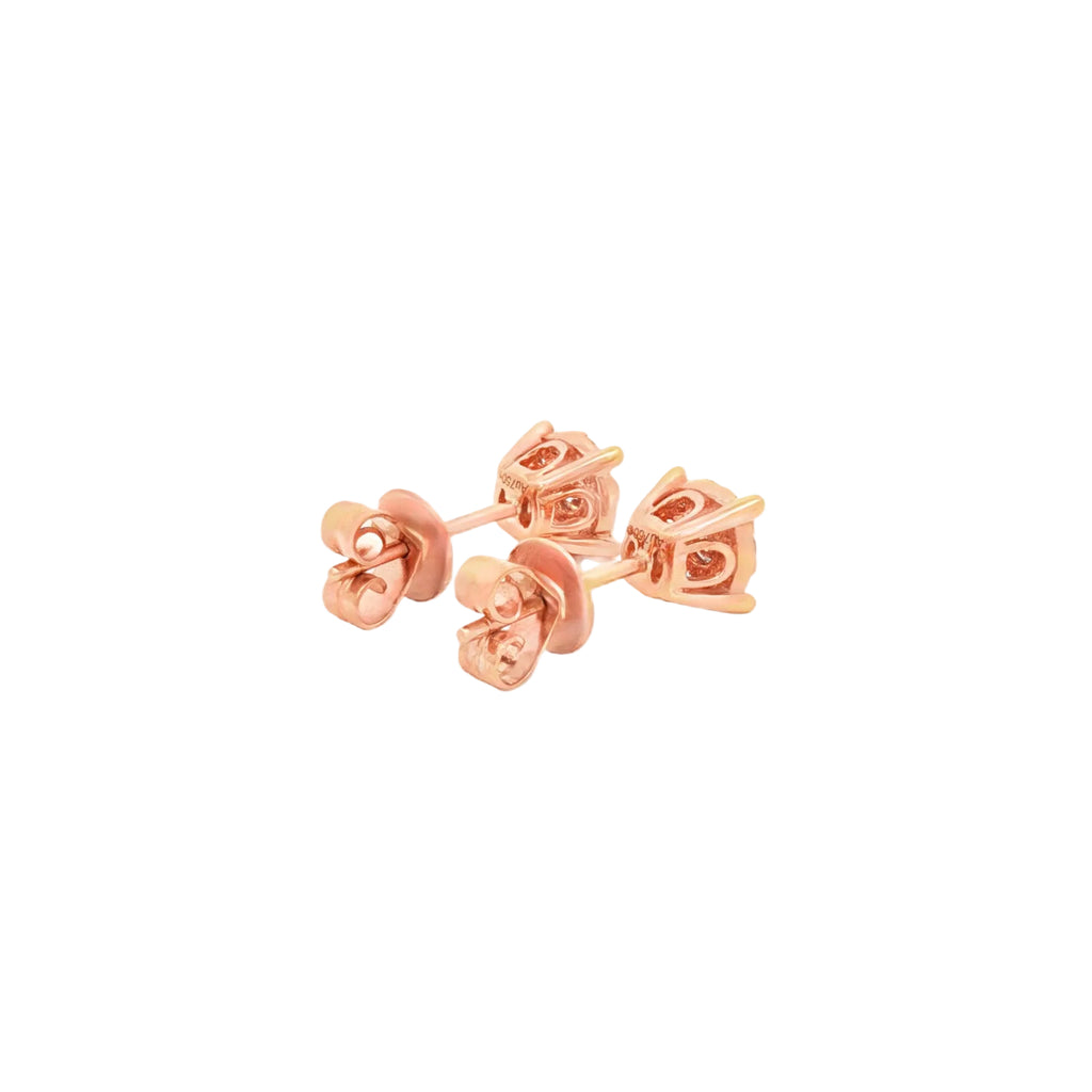 ARETES FLOR CON DIAMANTES