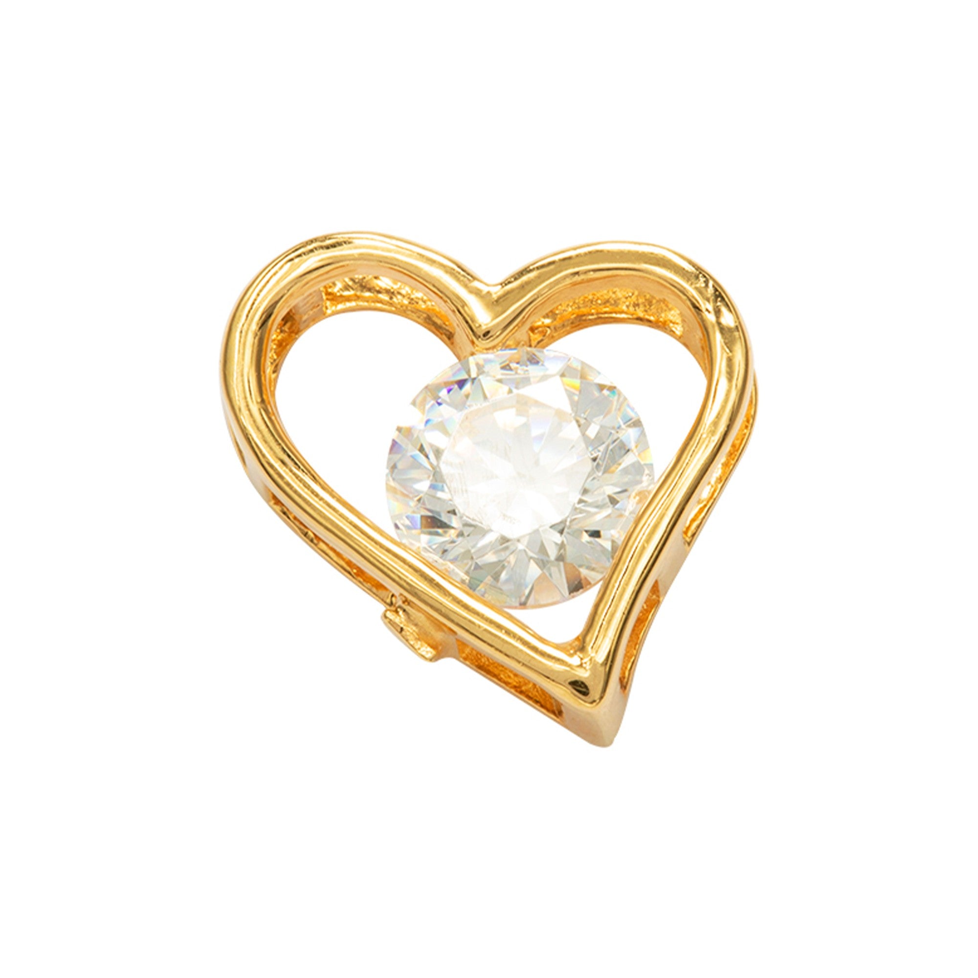 DIJE CORAZÓN CON ZIRCÓN
