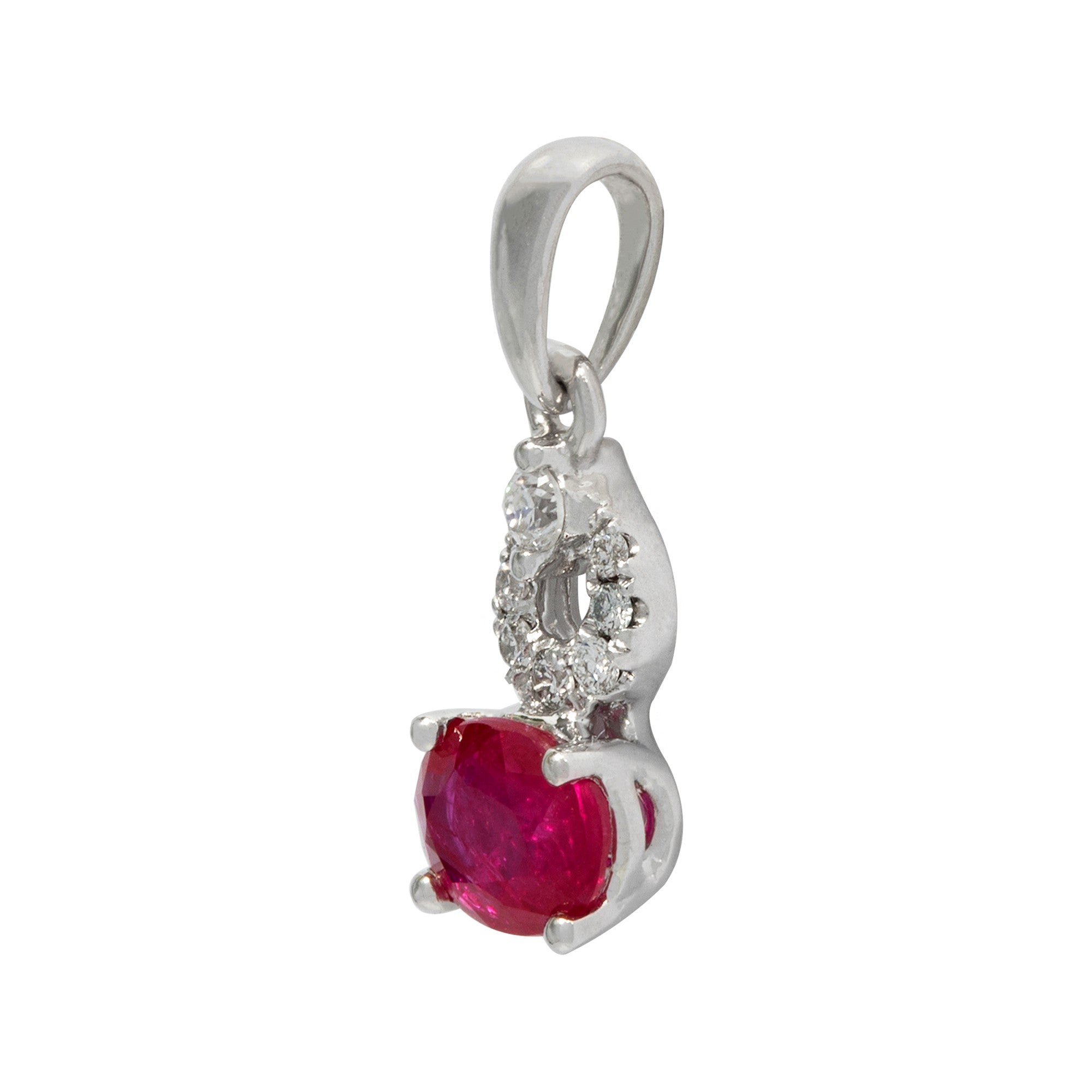 DIJE GOTA CON RUBÍ Y DIAMANTES