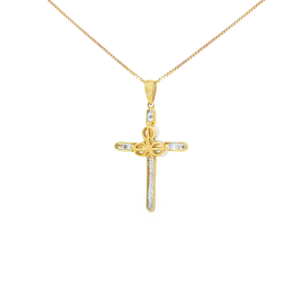CRUZ PERLA Y DIAMANTES