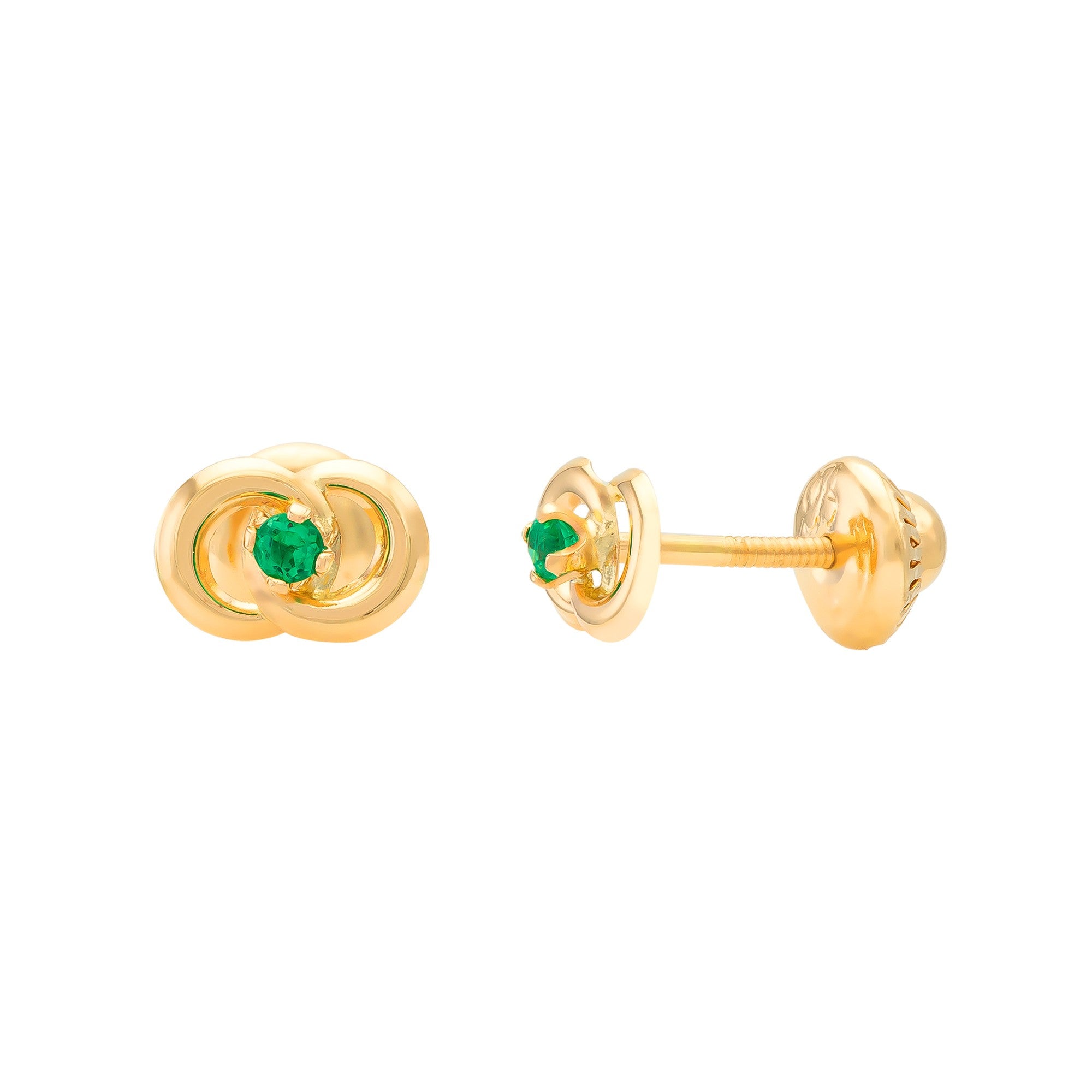 TOPOS NUDO ESMERALDA ORO AMARILLO