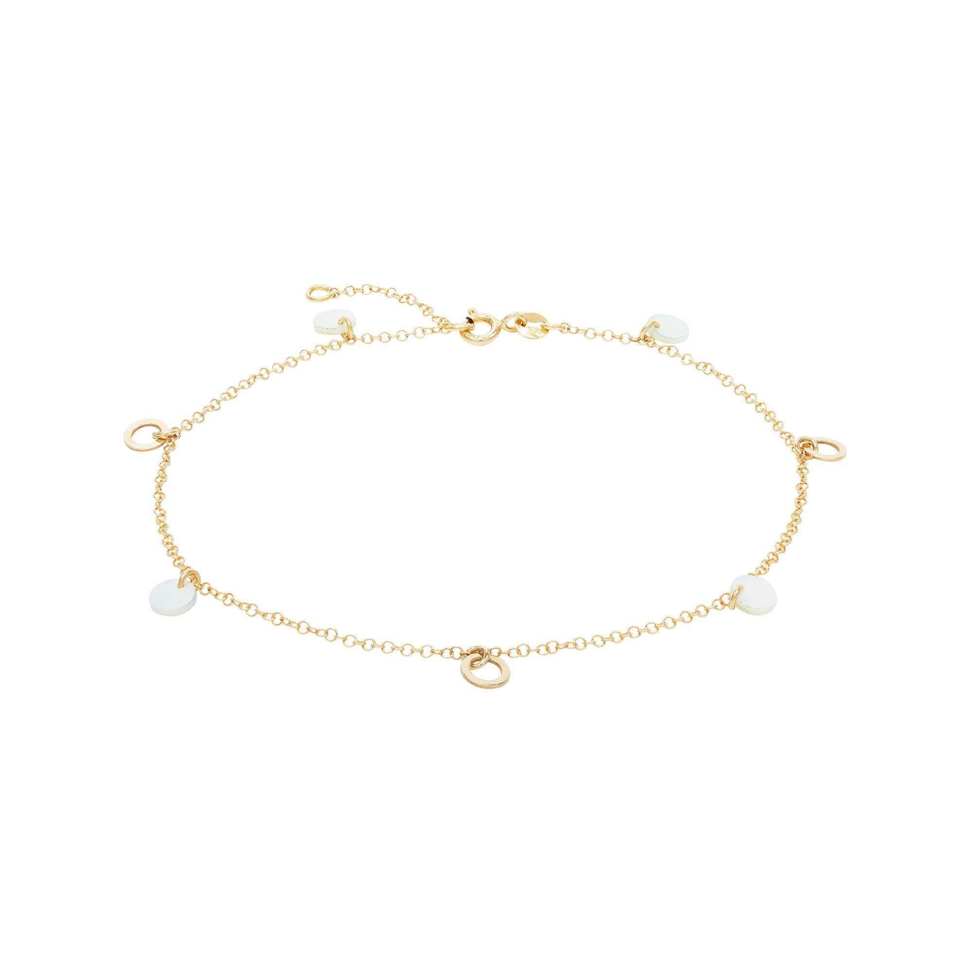 TOBILLERA CÍRCULOS CON NÁCAR