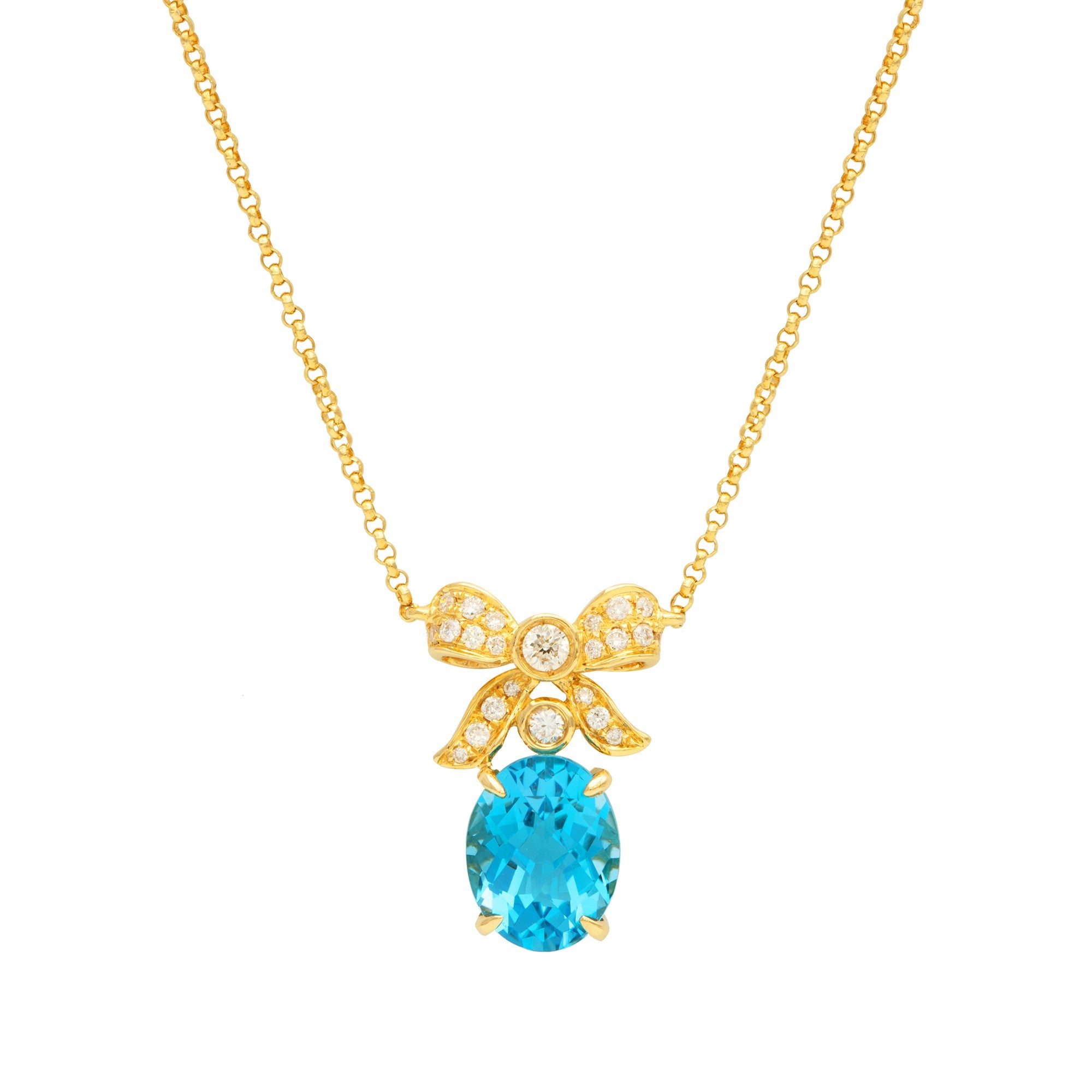 GARGANTILLA TOPACIO Y DIAMANTES