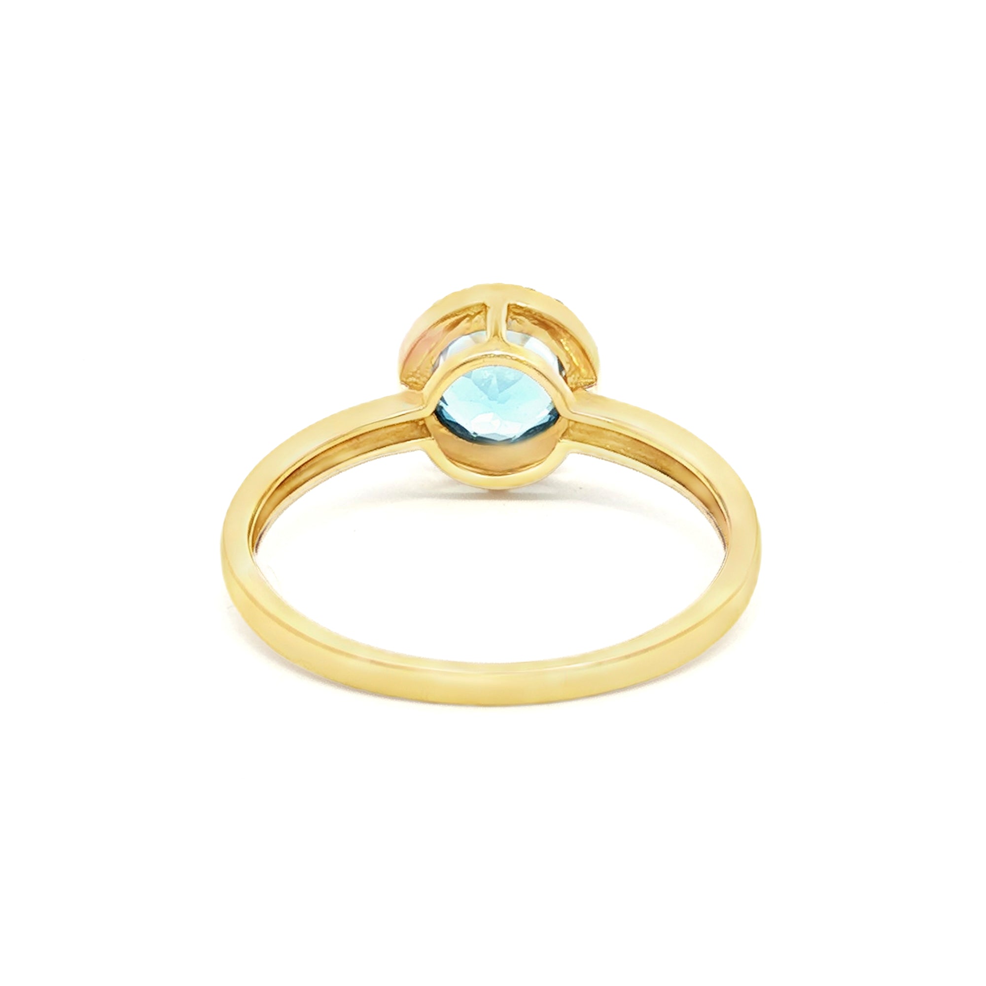 ANILLO SOLITARIO TOPACIO CON DIAMANTES