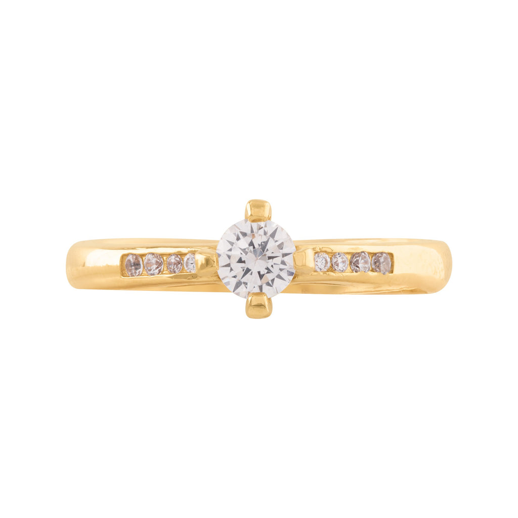 ANILLO DE COMPROMISO CON ZIRCONES ADORNADO