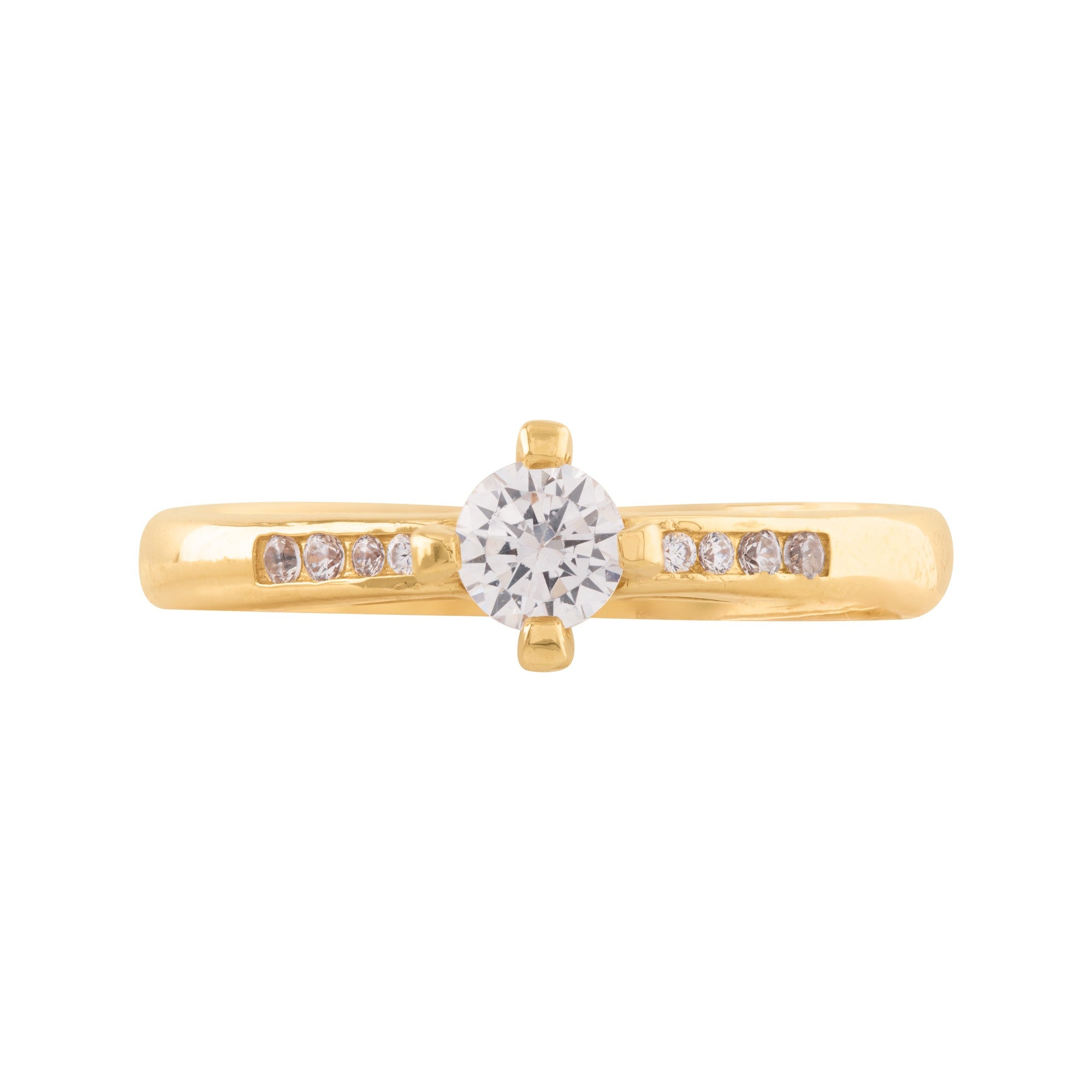 ANILLO DE COMPROMISO CON ZIRCONES ADORNADO