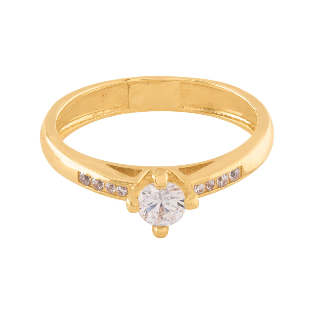 ANILLO DE COMPROMISO CON ZIRCONES ADORNADO