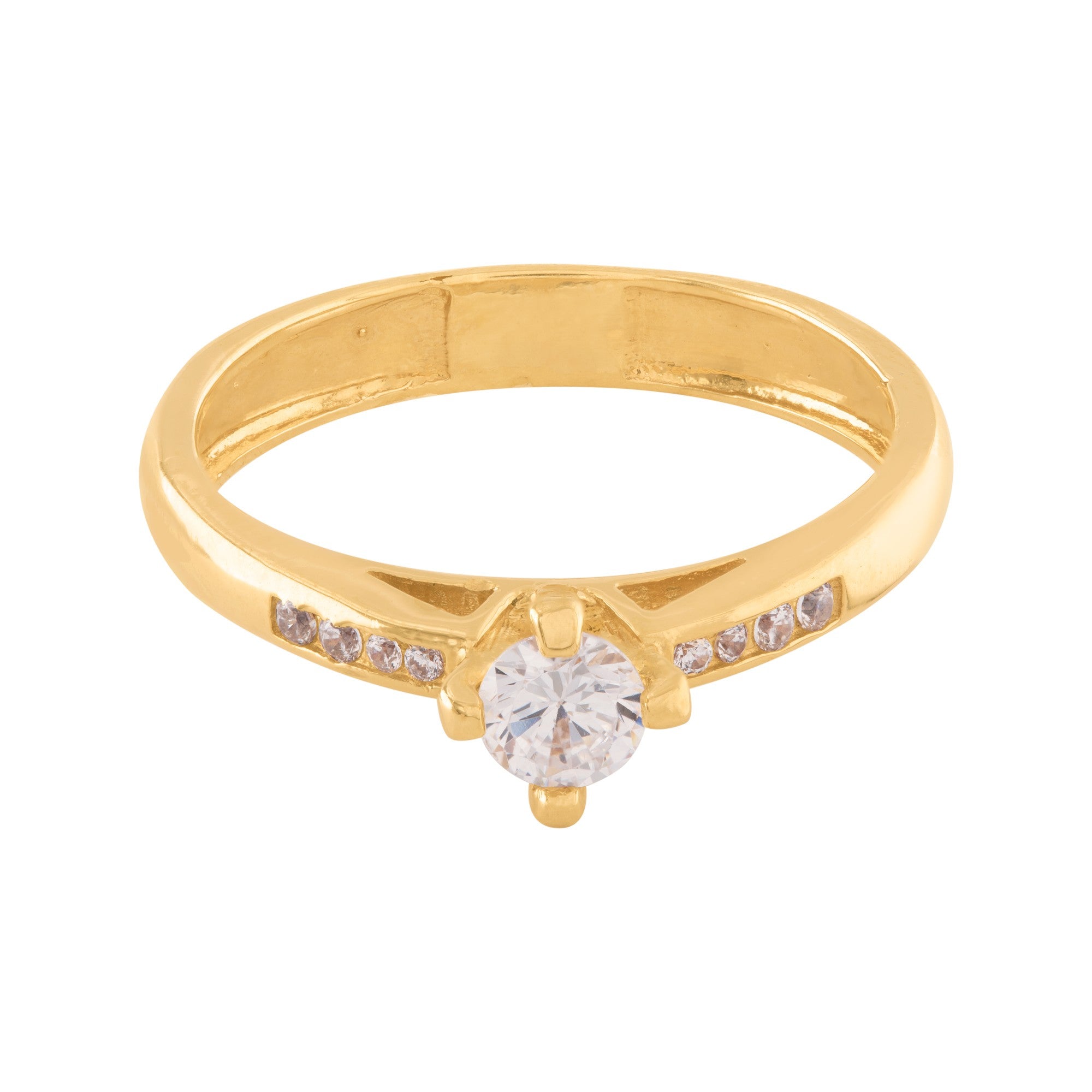 ANILLO DE COMPROMISO CON ZIRCONES ADORNADO