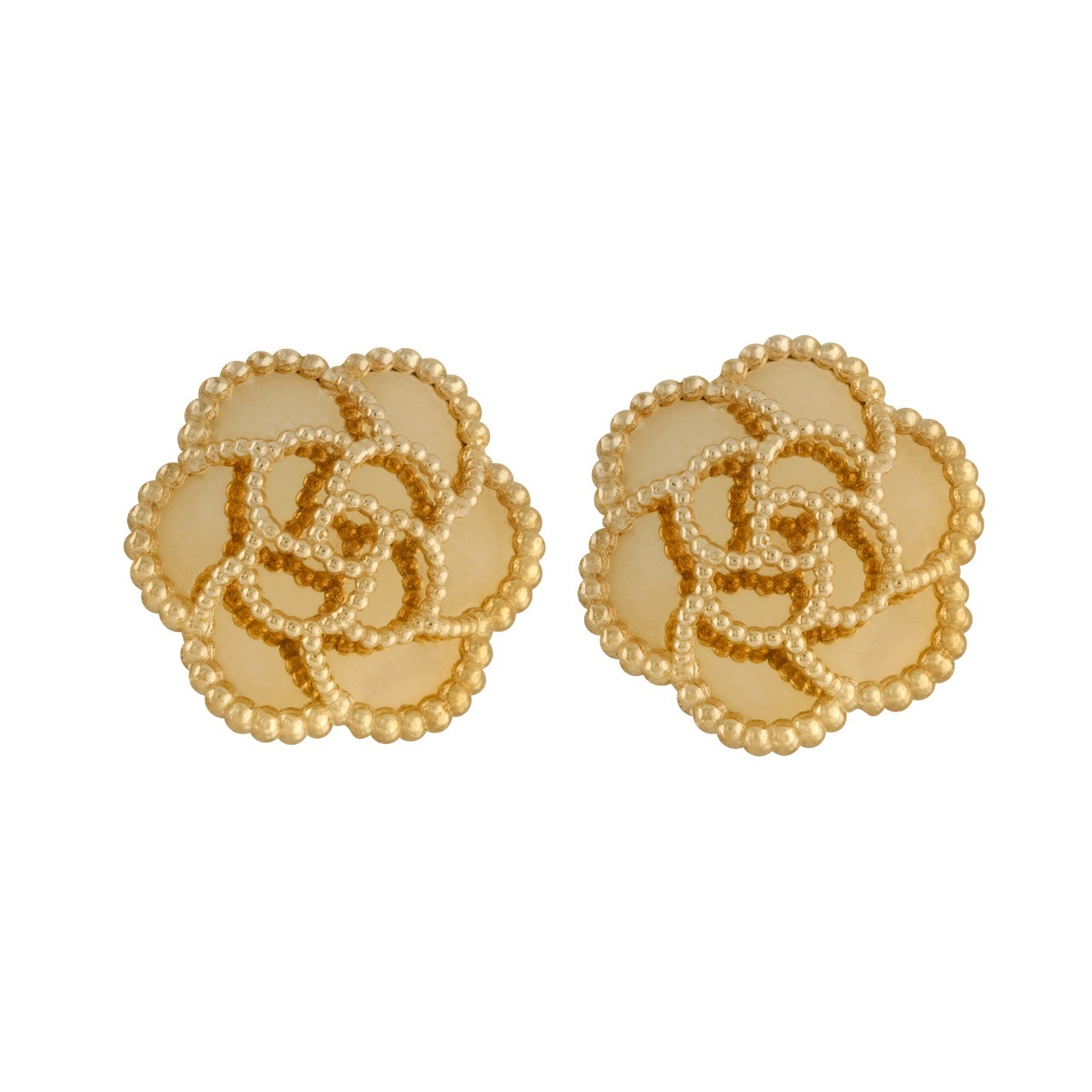 ARETES FLOR ORO AMARILLO