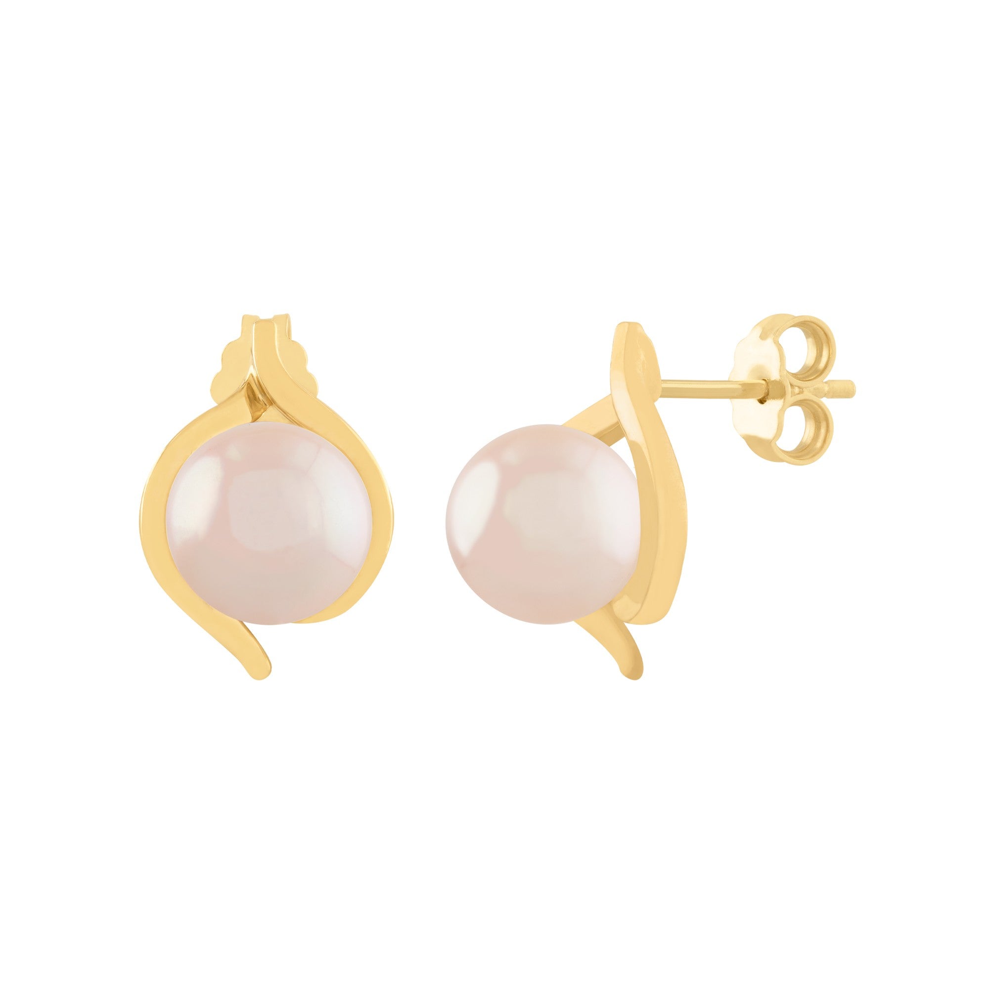 ARETES BISEL EN FORMA DE GOTA CON PERLA