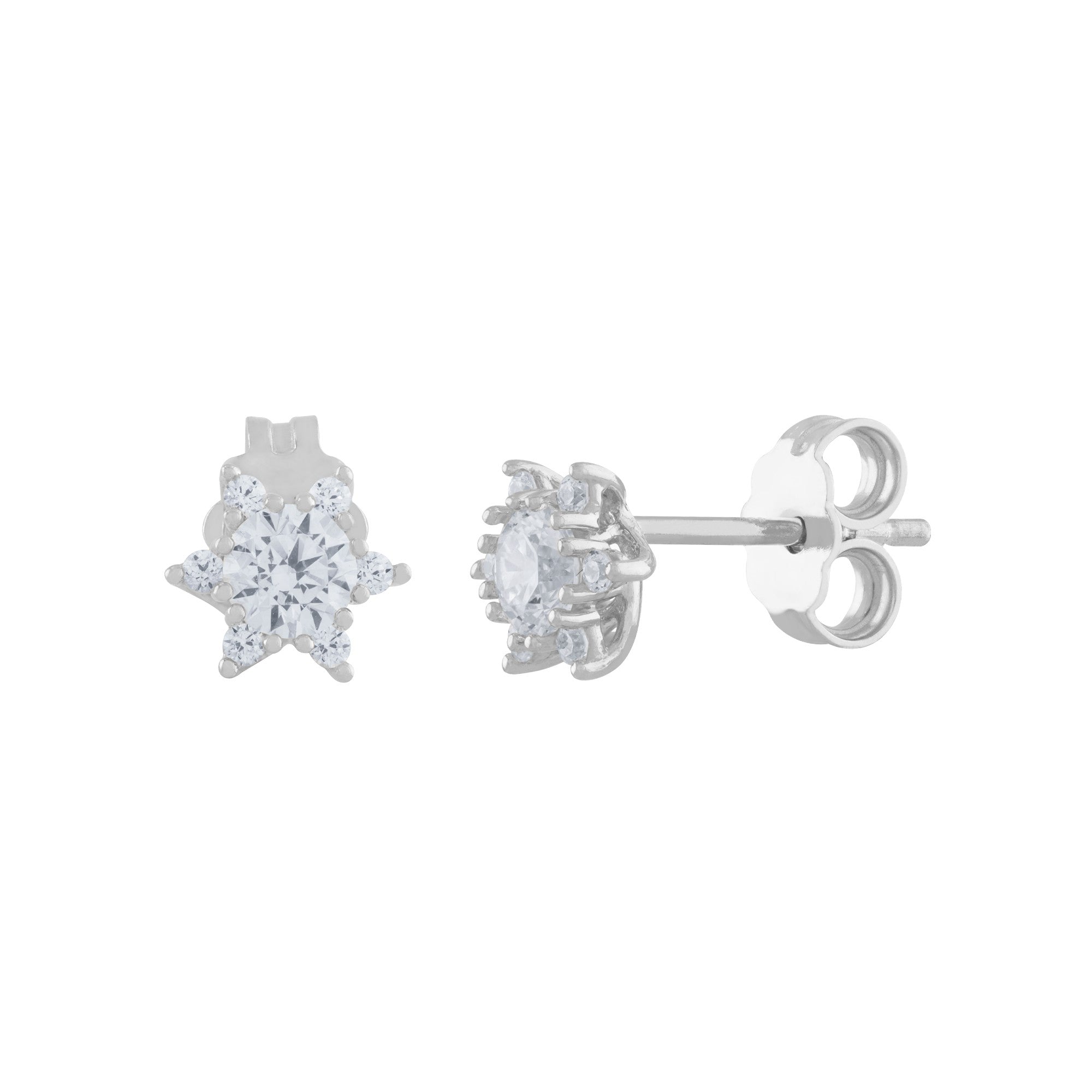 ESTRELLA DE ORO BLANCO CON ZIRCONES