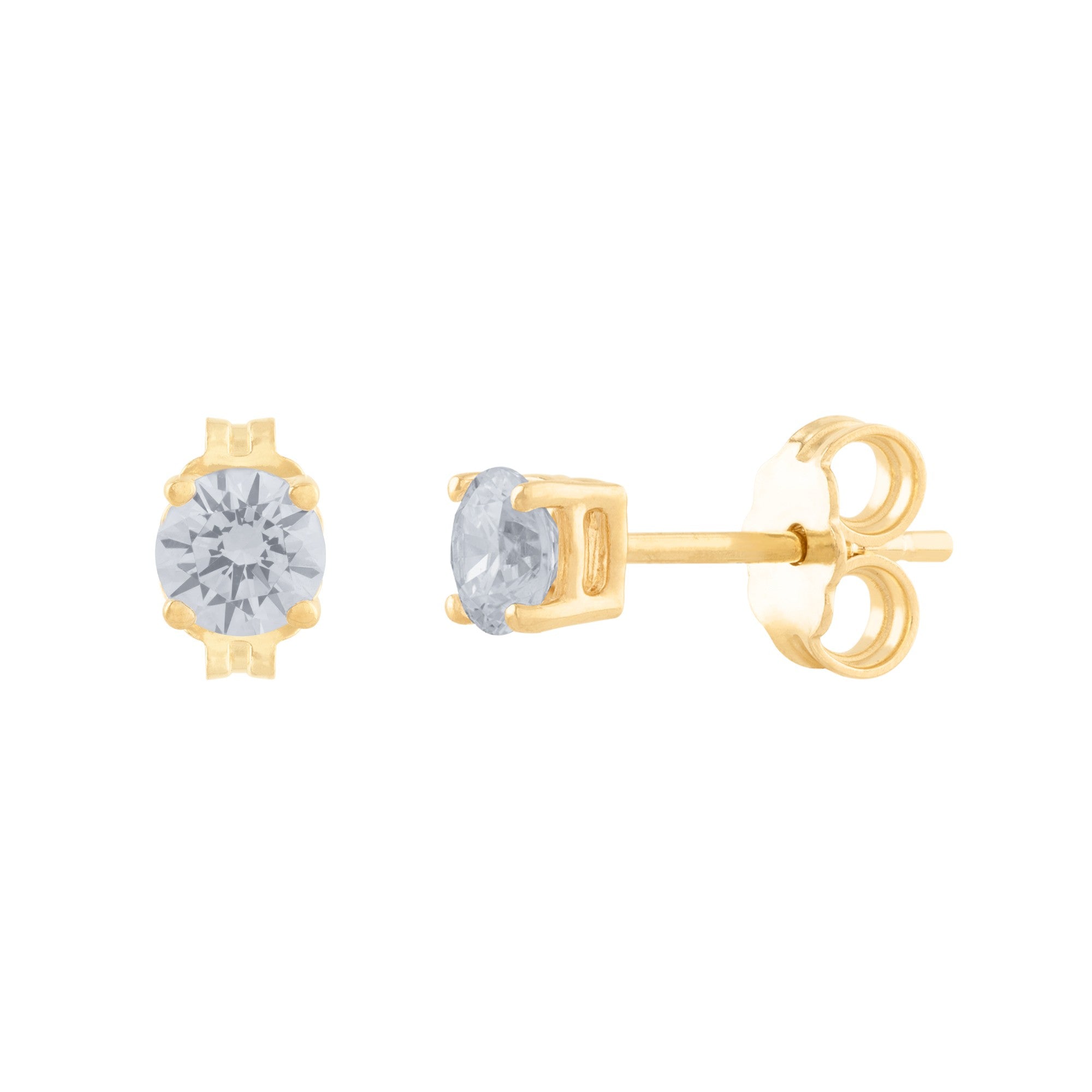 ARETES ORO AMARILLO CON ZIRCON