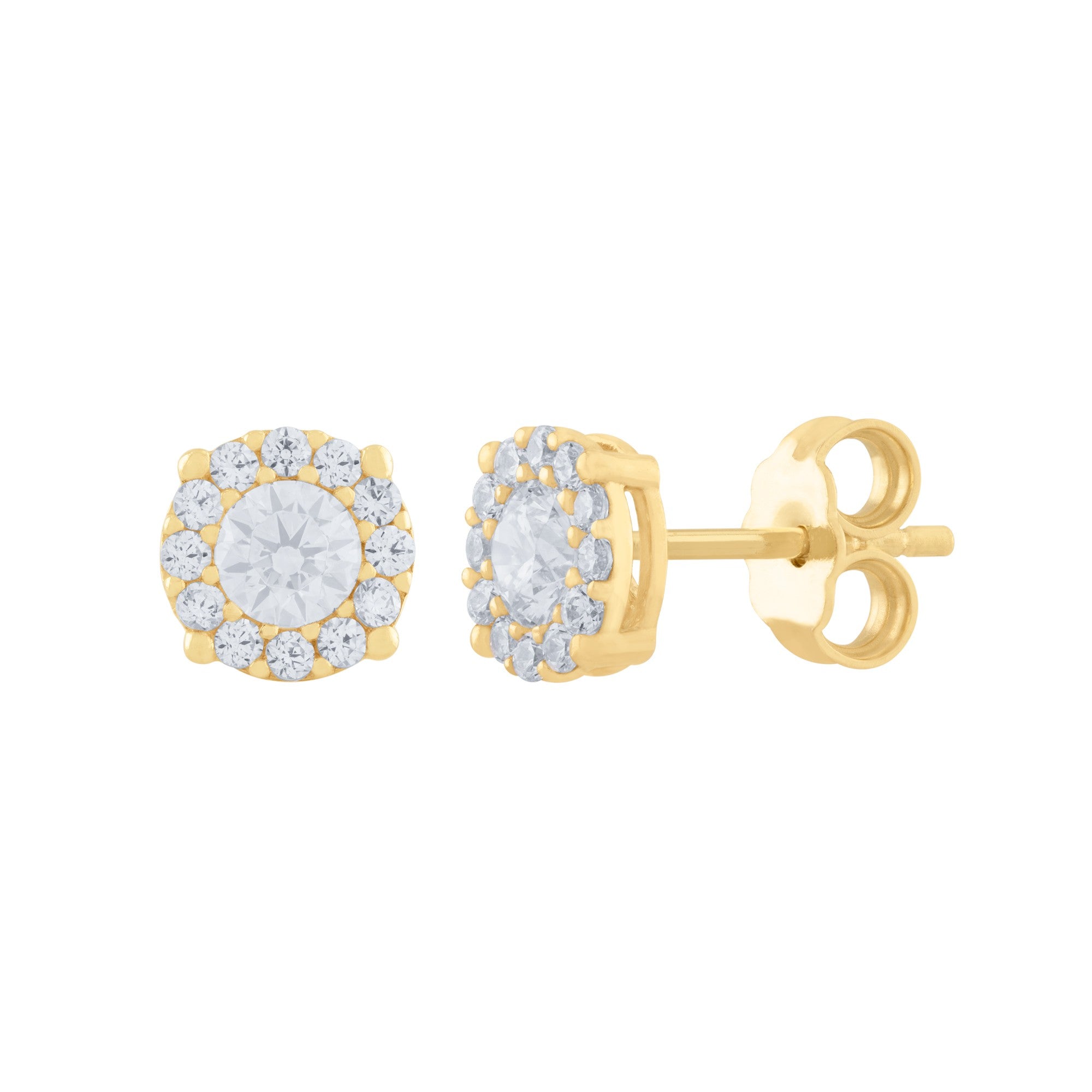 ARETES FLOR CON ZIRCONES