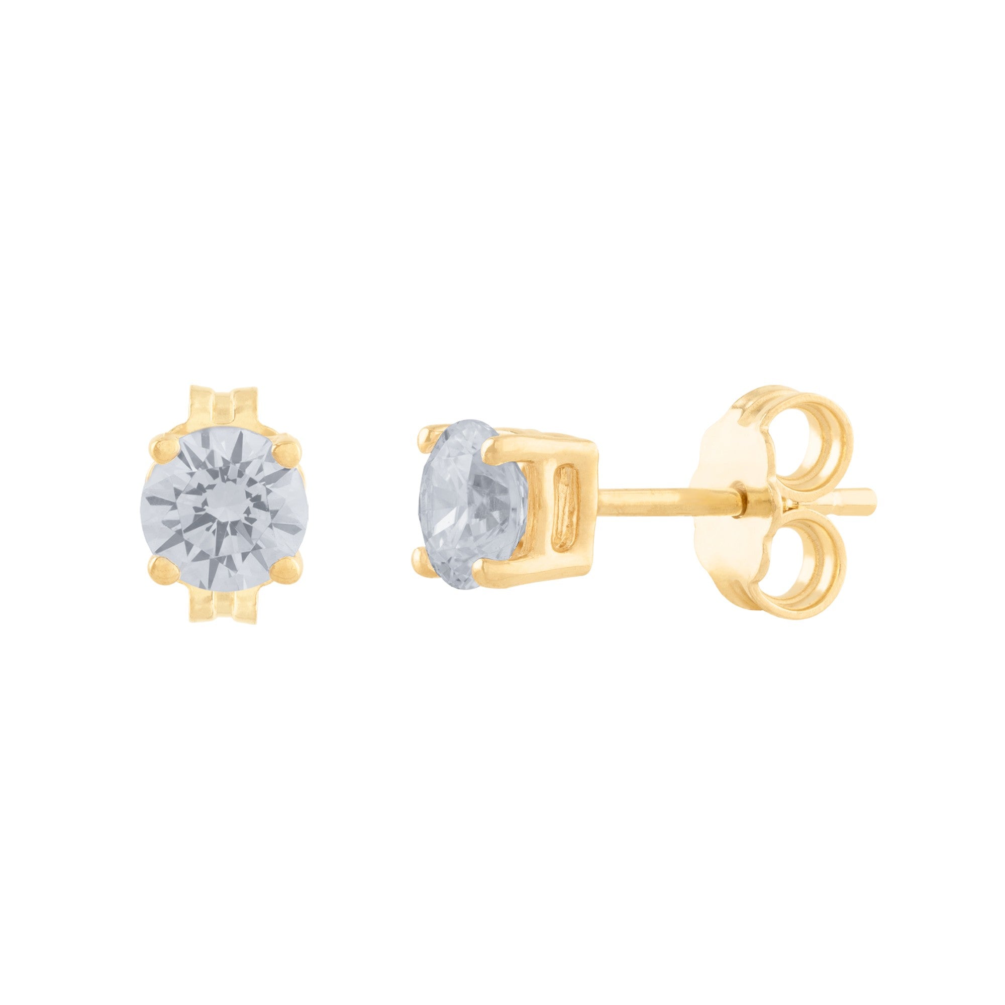 ARETES ORO AMARILLO CON ZIRCON