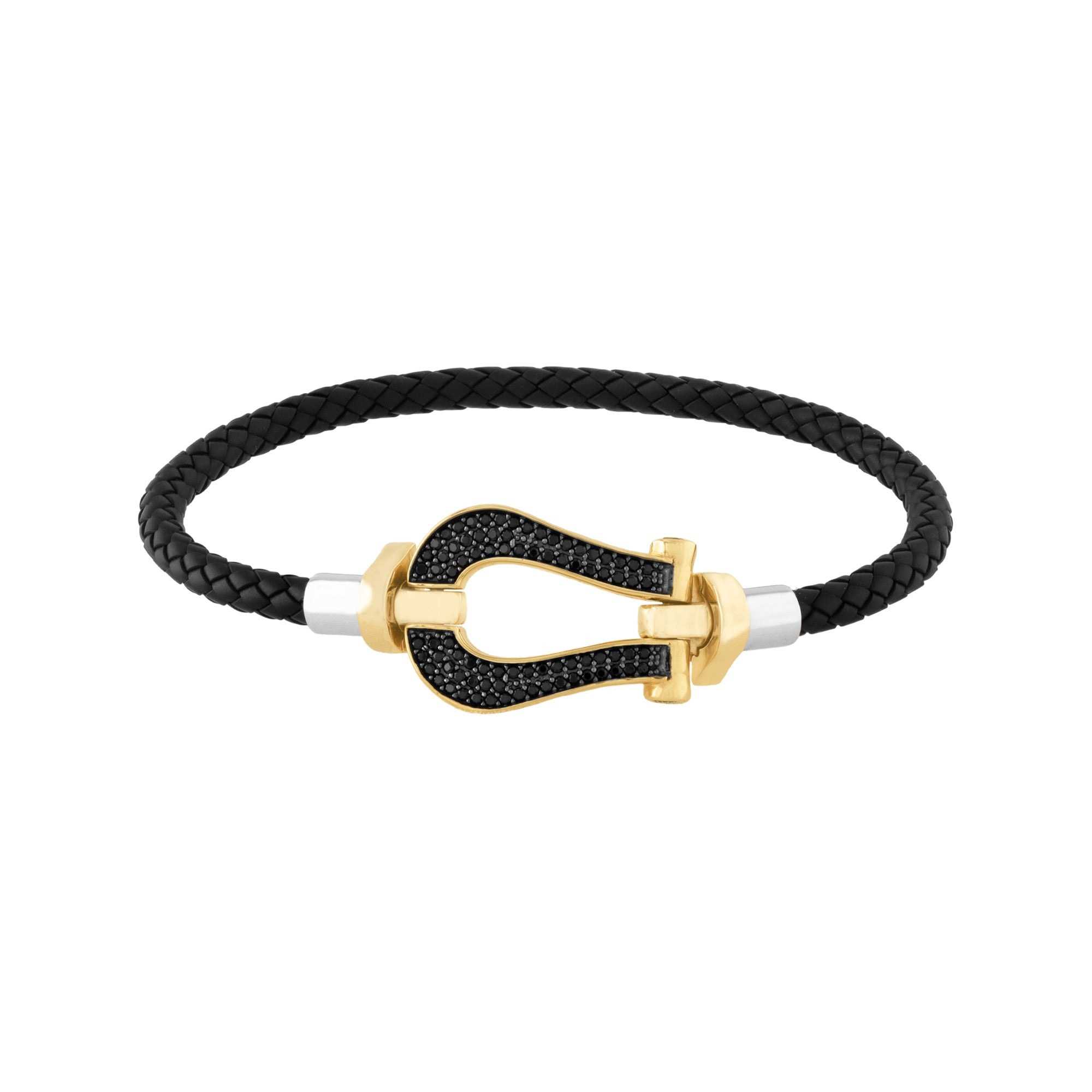 PULSERA DE SILICONA Y ZIRCONES NEGROS