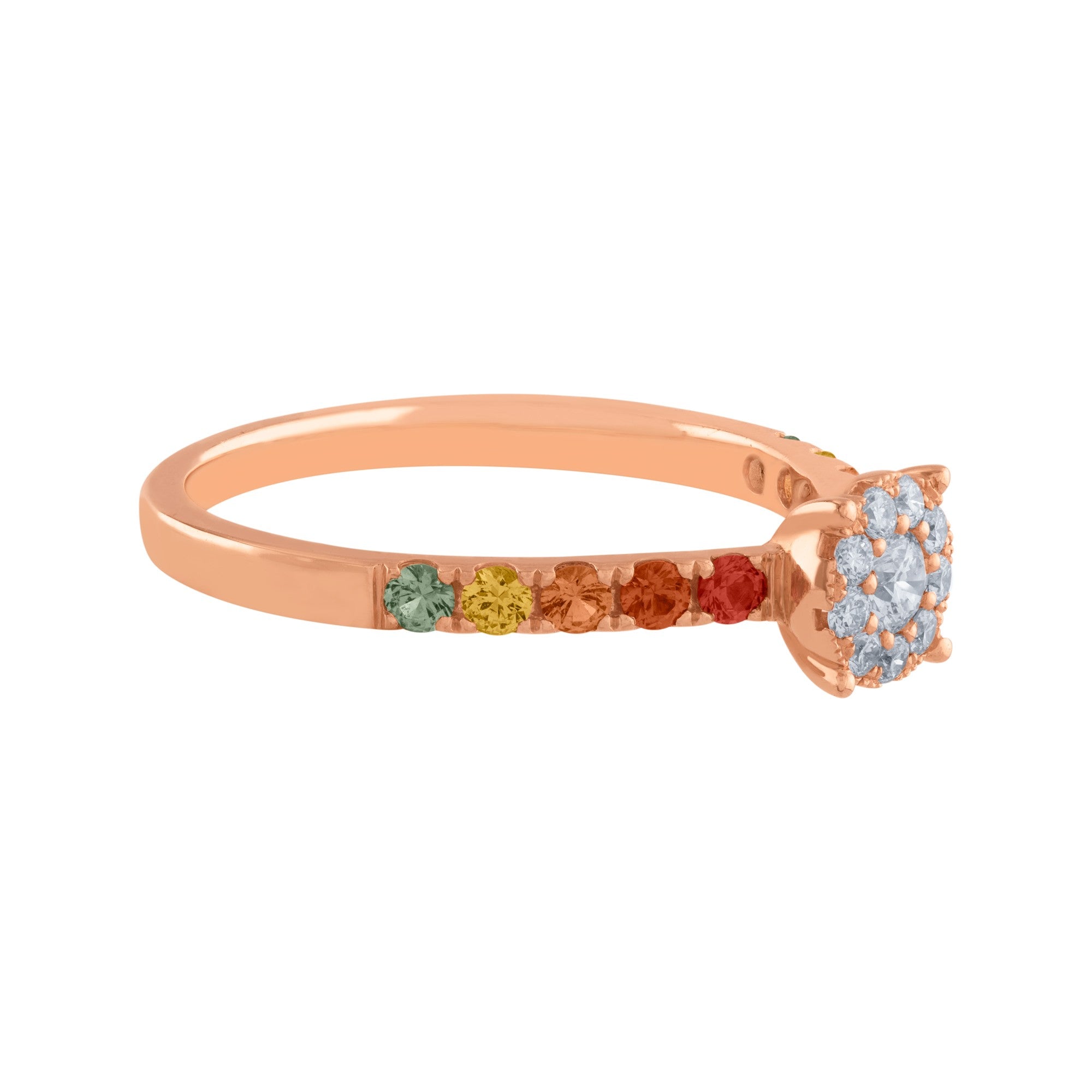 DUPLA CON DIAMANTES Y ZAFIROS DE COLORES
