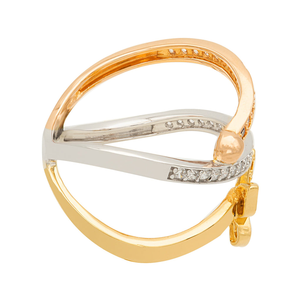 ANILLO ABIERTO MARIPOSA CON ZIRCONES