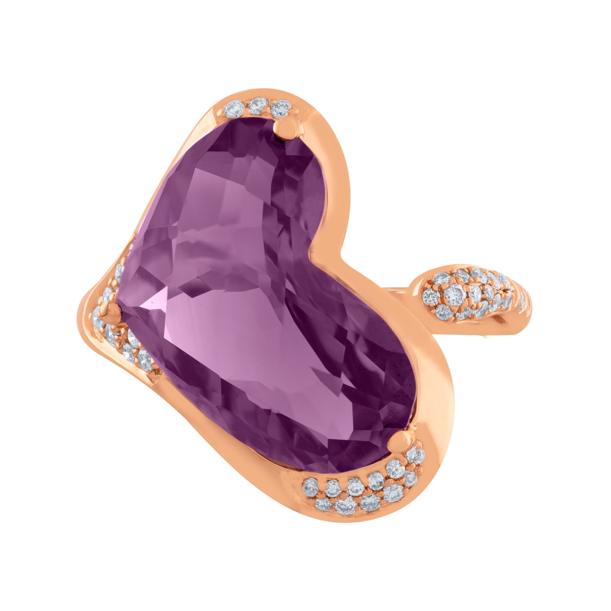 ANILLO AMATISTA CORAZÓN