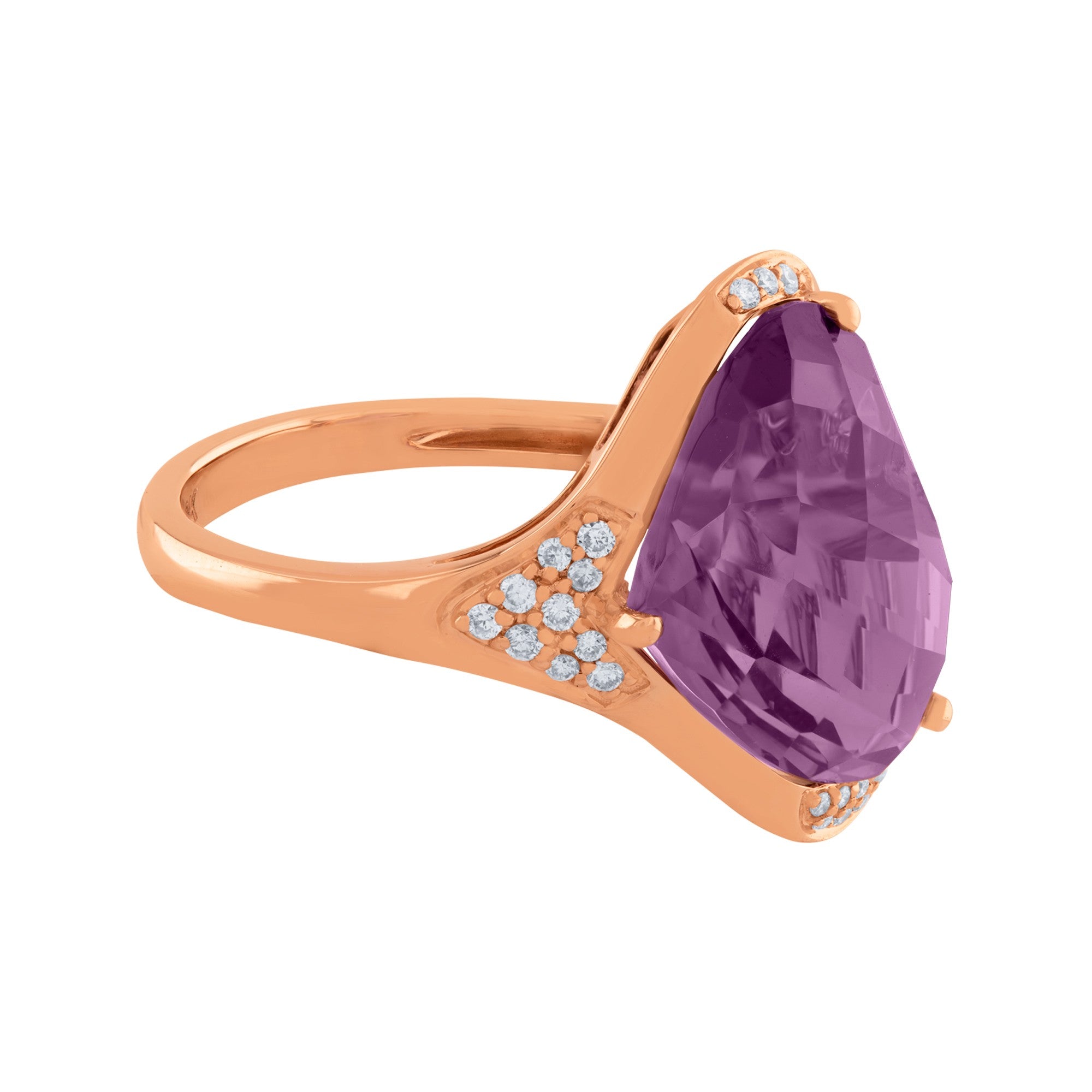 ANILLO AMATISTA CORAZÓN