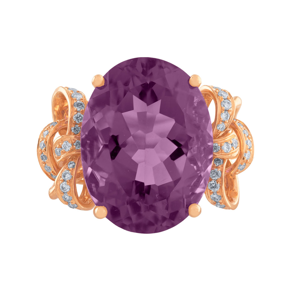 ANILLO NUDO CON AMATISTA