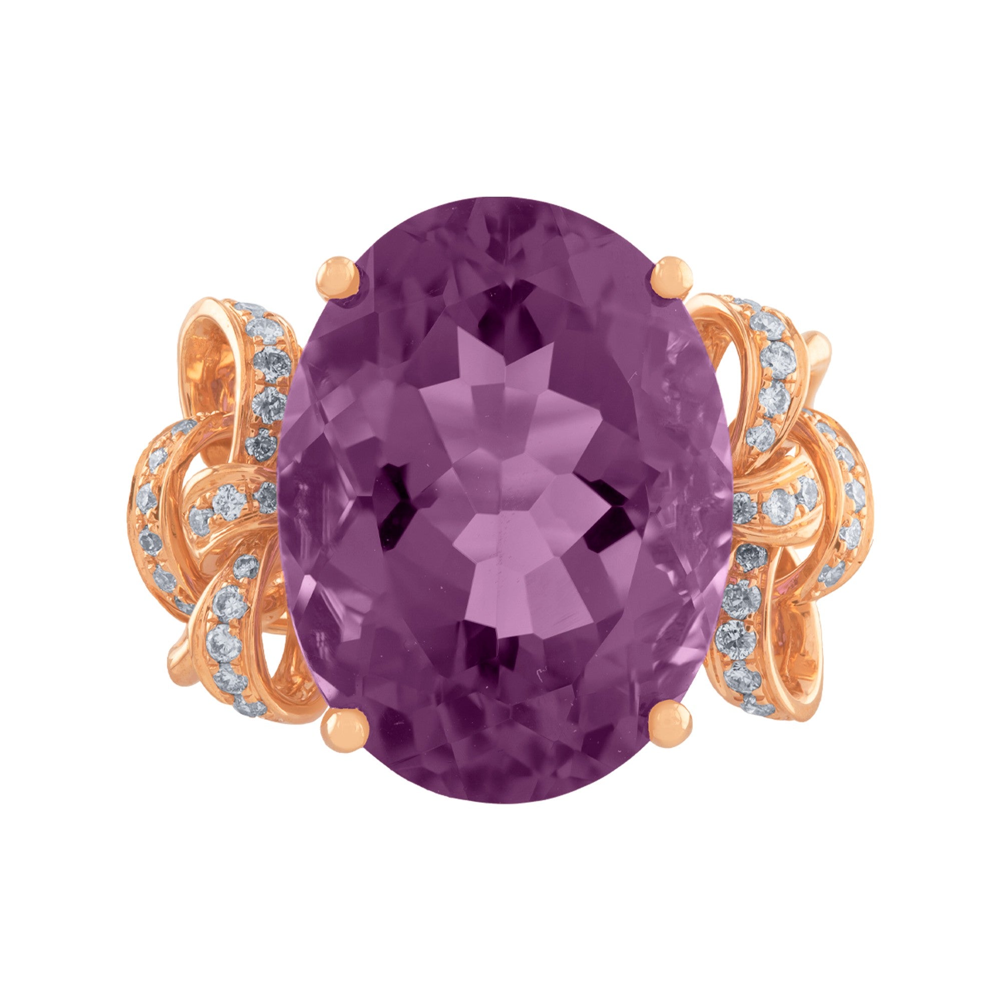 ANILLO NUDO CON AMATISTA