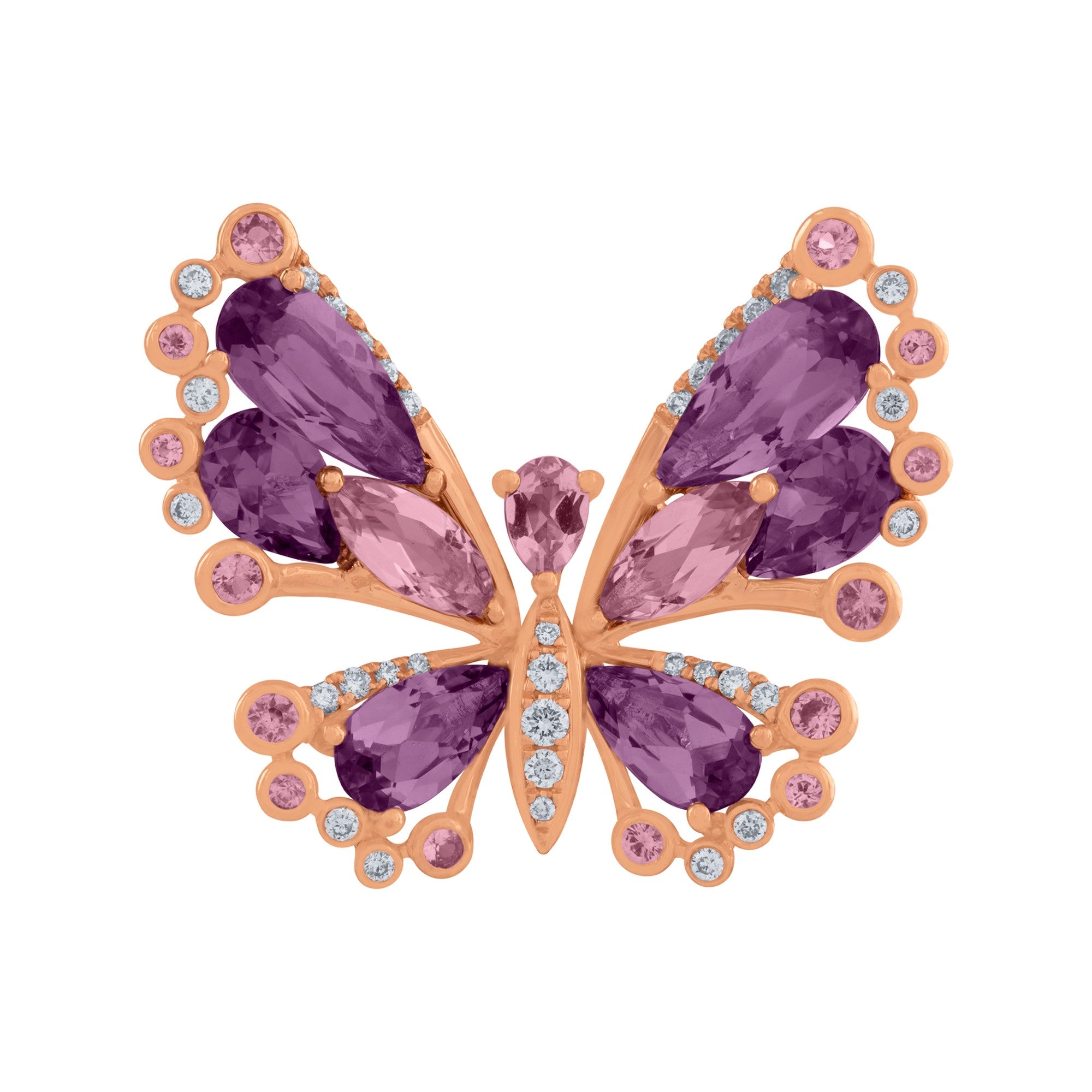 DIJE MARIPOSA CON AMATISTAS