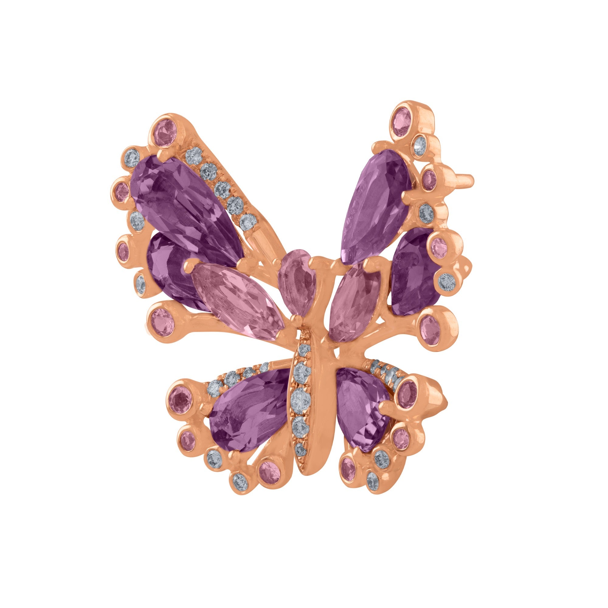 DIJE MARIPOSA CON AMATISTAS