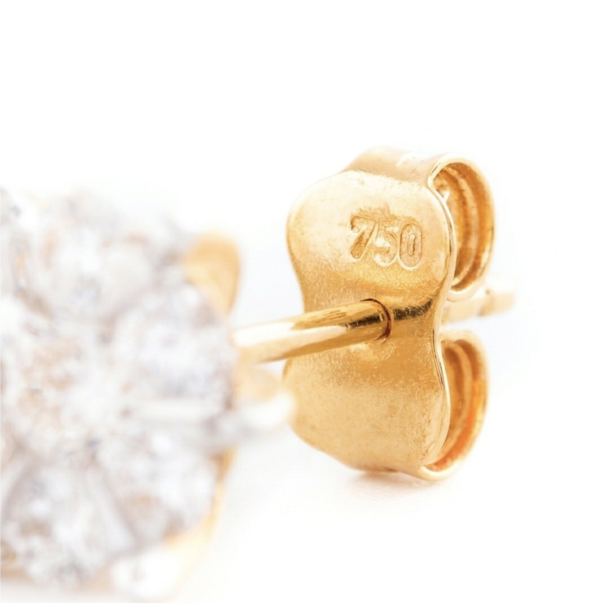 ARETES FLOR CON DIAMANTES