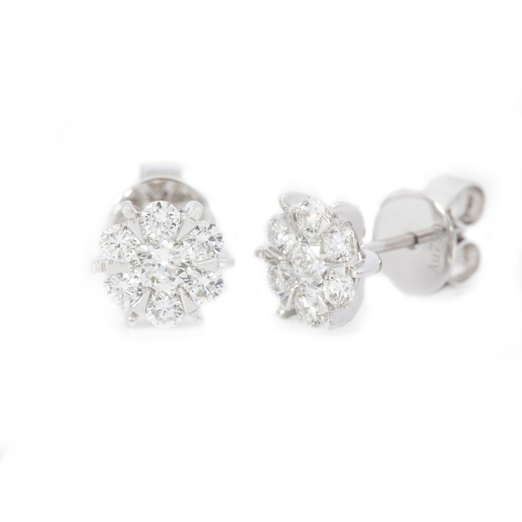 ARETES FLOR DIAMANTES
