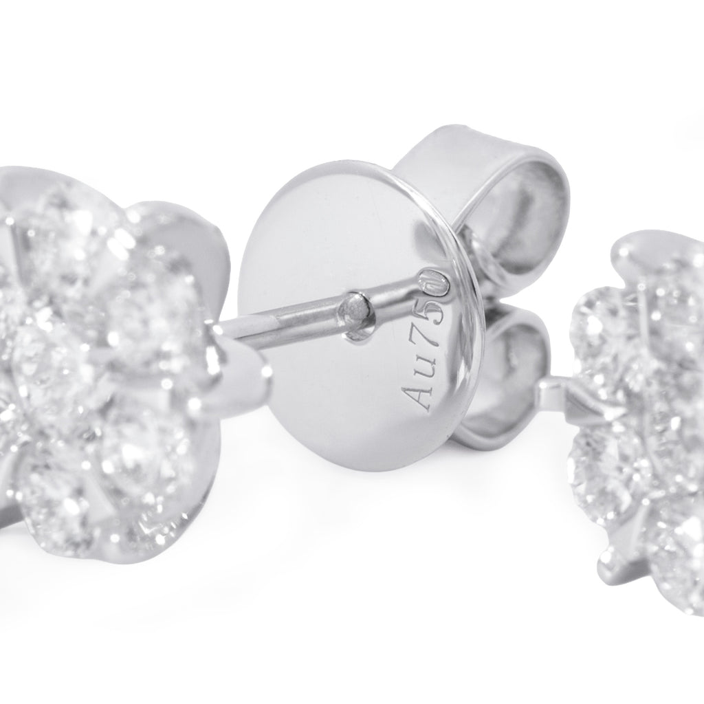ARETES FLOR DIAMANTES