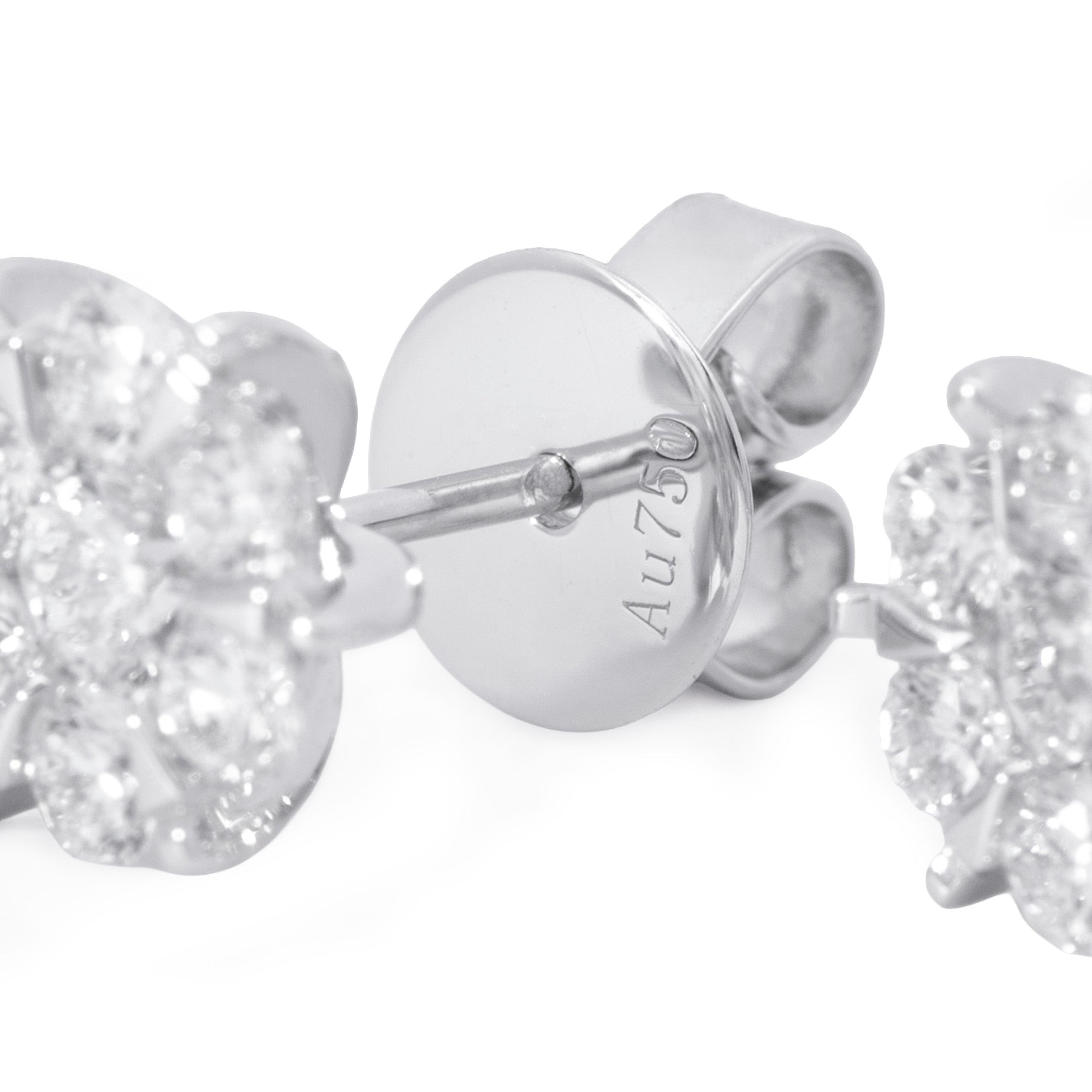 ARETES FLOR DIAMANTES