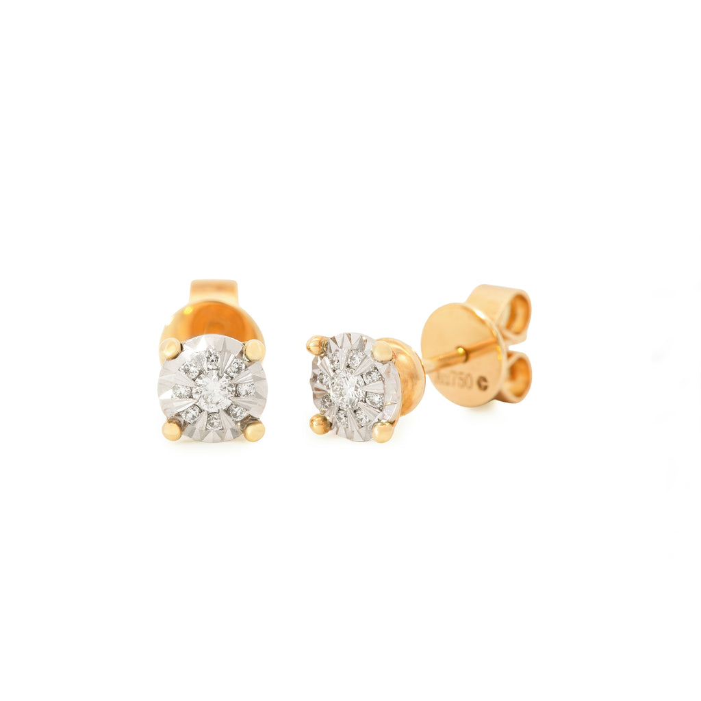 ARETES FLOR DIAMANTES