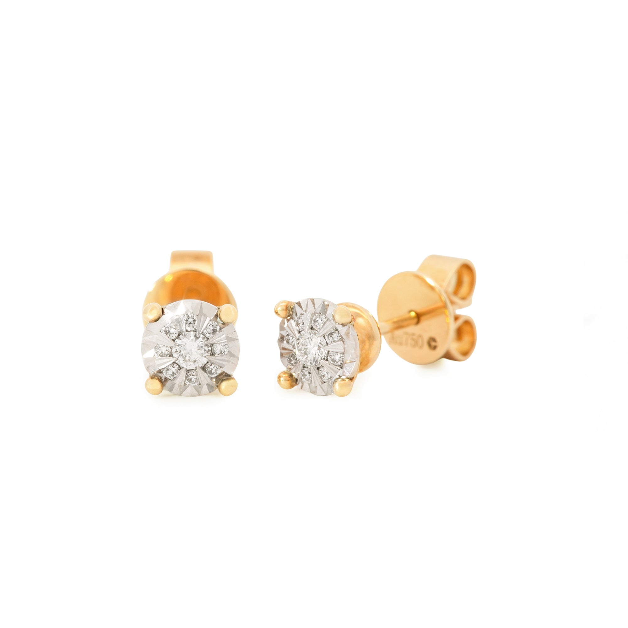 ARETES FLOR DIAMANTES