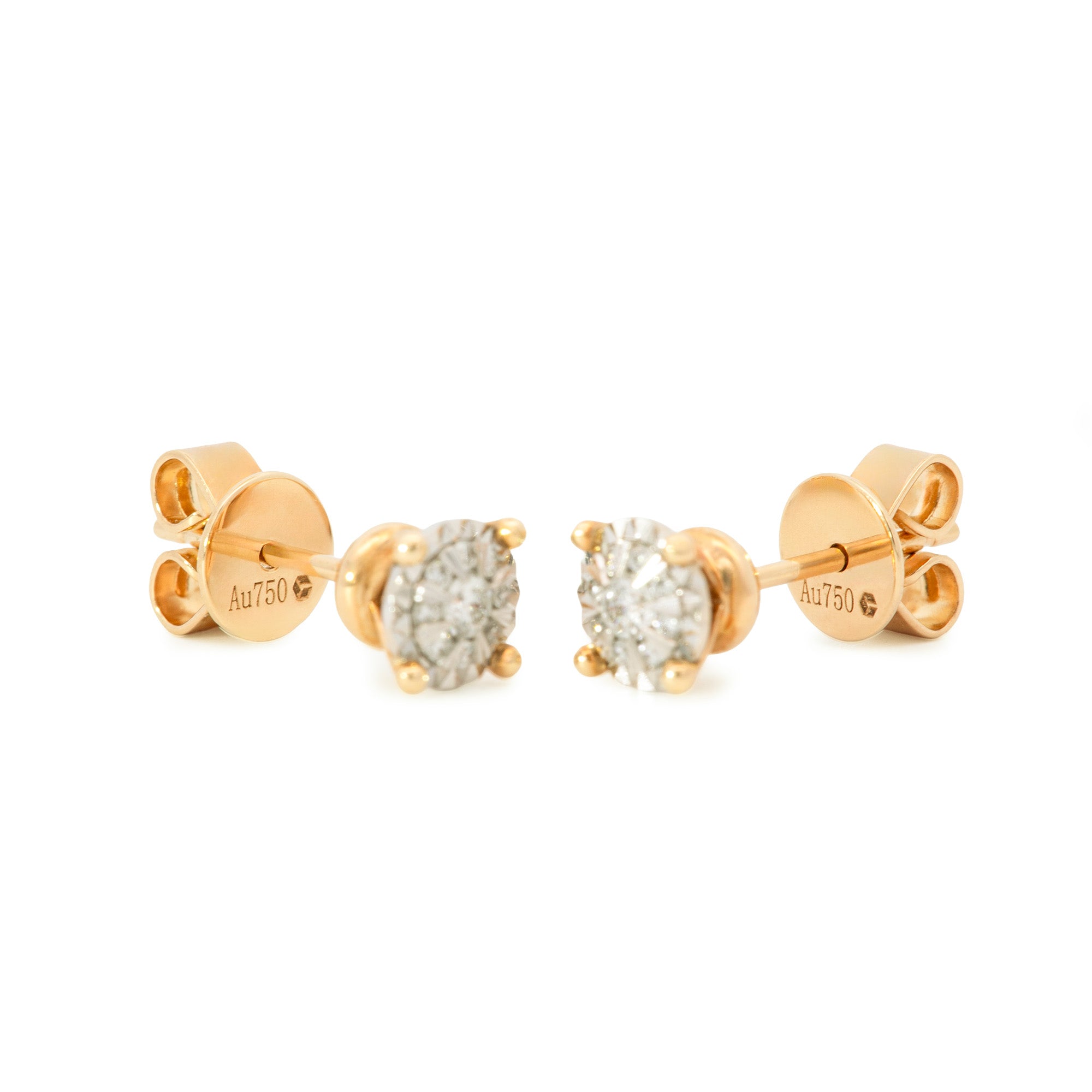 ARETES FLOR DIAMANTES