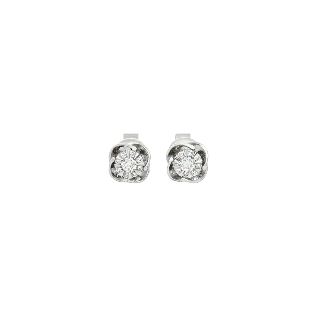 ARETES FLOR DE DIAMANTES