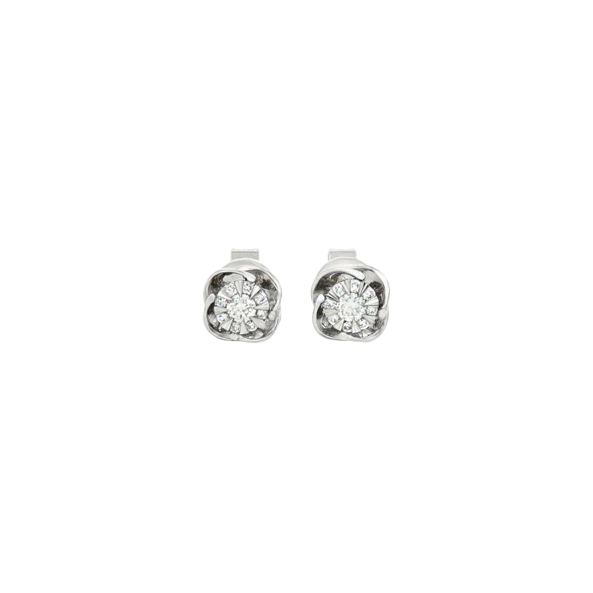 ARETES FLOR DE DIAMANTES