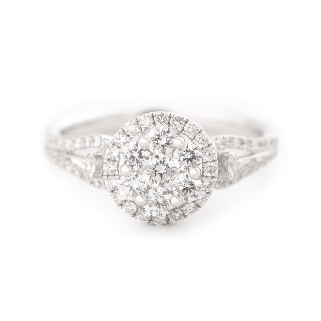 ANILLO FLOR CON DIAMANTES