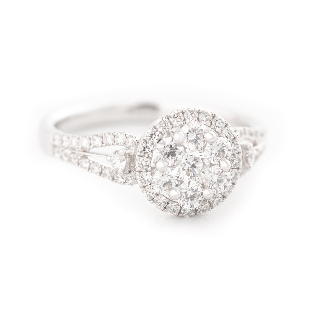 ANILLO FLOR CON DIAMANTES