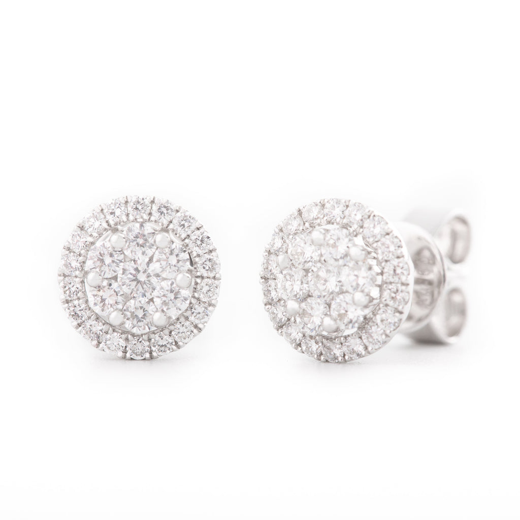 ARETES FLOR CON DIAMANTES