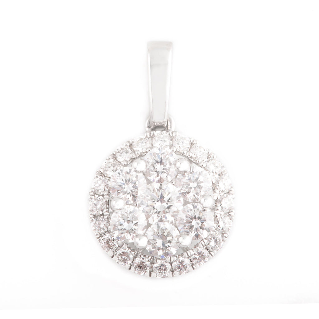 DIJE FLOR CON DIAMANTES