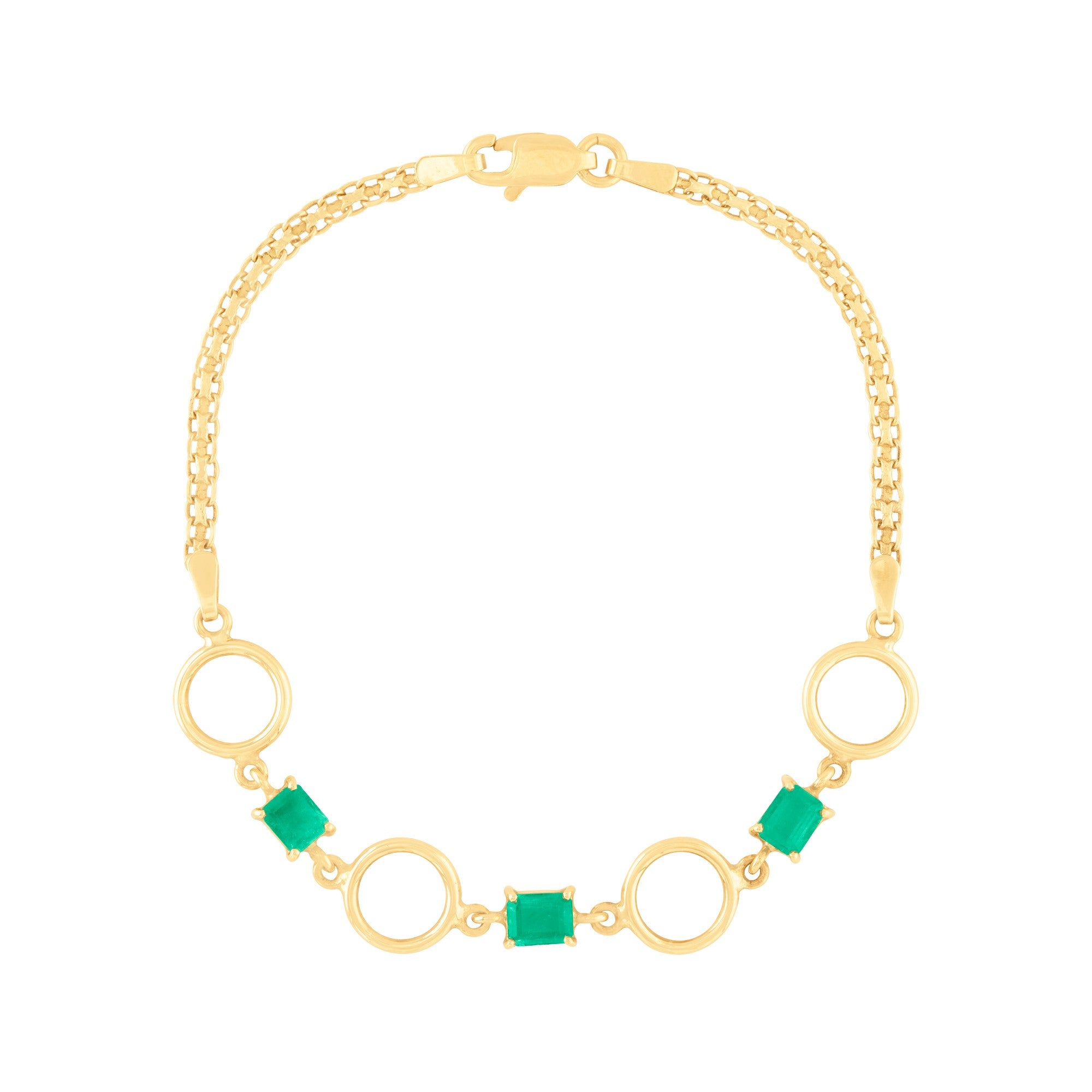 PULSERA BISMARK CON ESMERALDAS